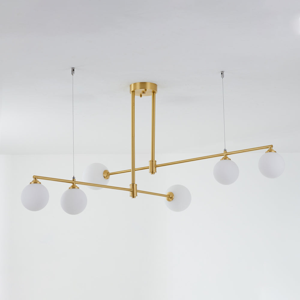 Valentina Moderna Bolas Metal/Vidrio Lámpara Colgante Dorada