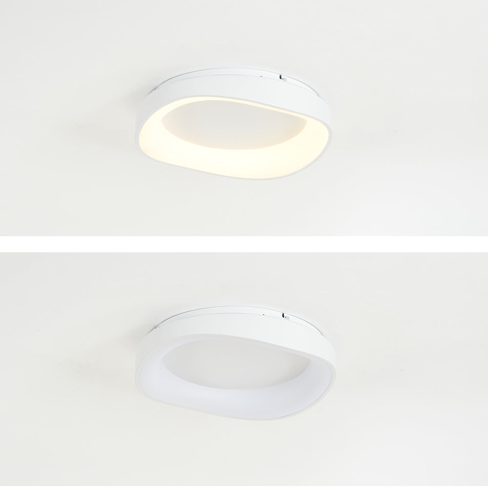 Arisha Moderna Cuenco Metal LED Lámpara de Techo Blanca