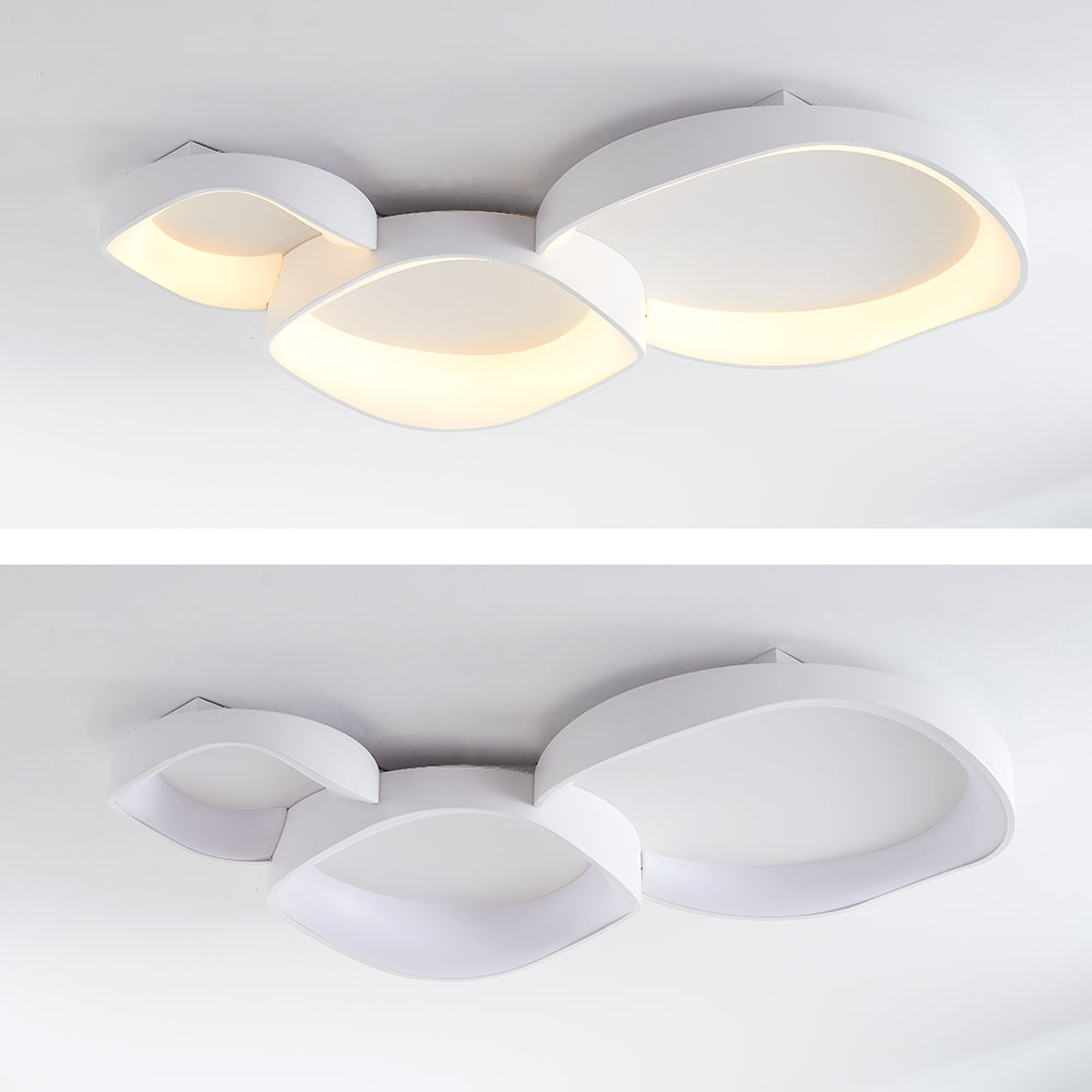 Arisha Moderna Cuenco Metal LED Lámpara de Techo Blanca