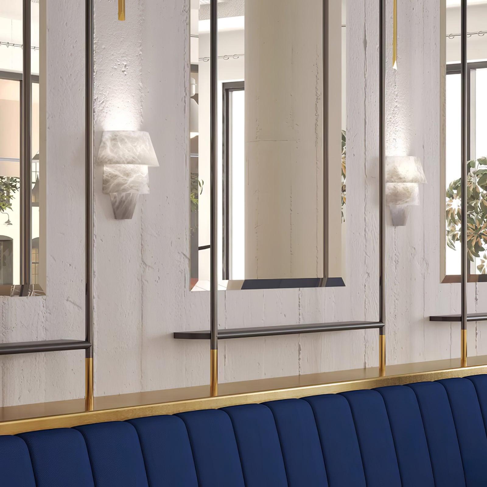 Vyloren Tiered Alabaster Wall Light - Letslighting