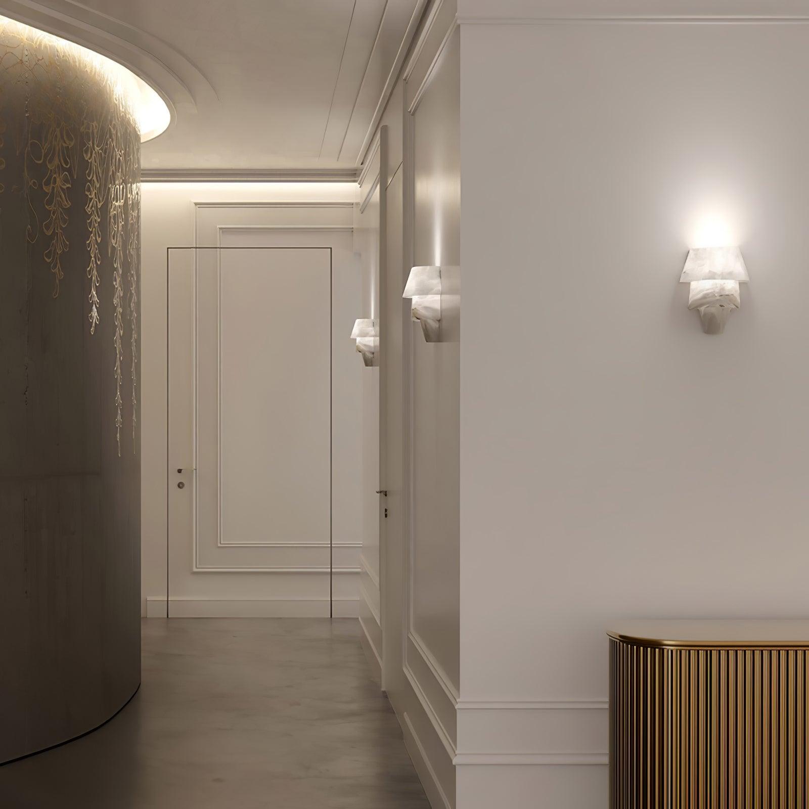 Vyloren Tiered Alabaster Wall Light - Letslighting