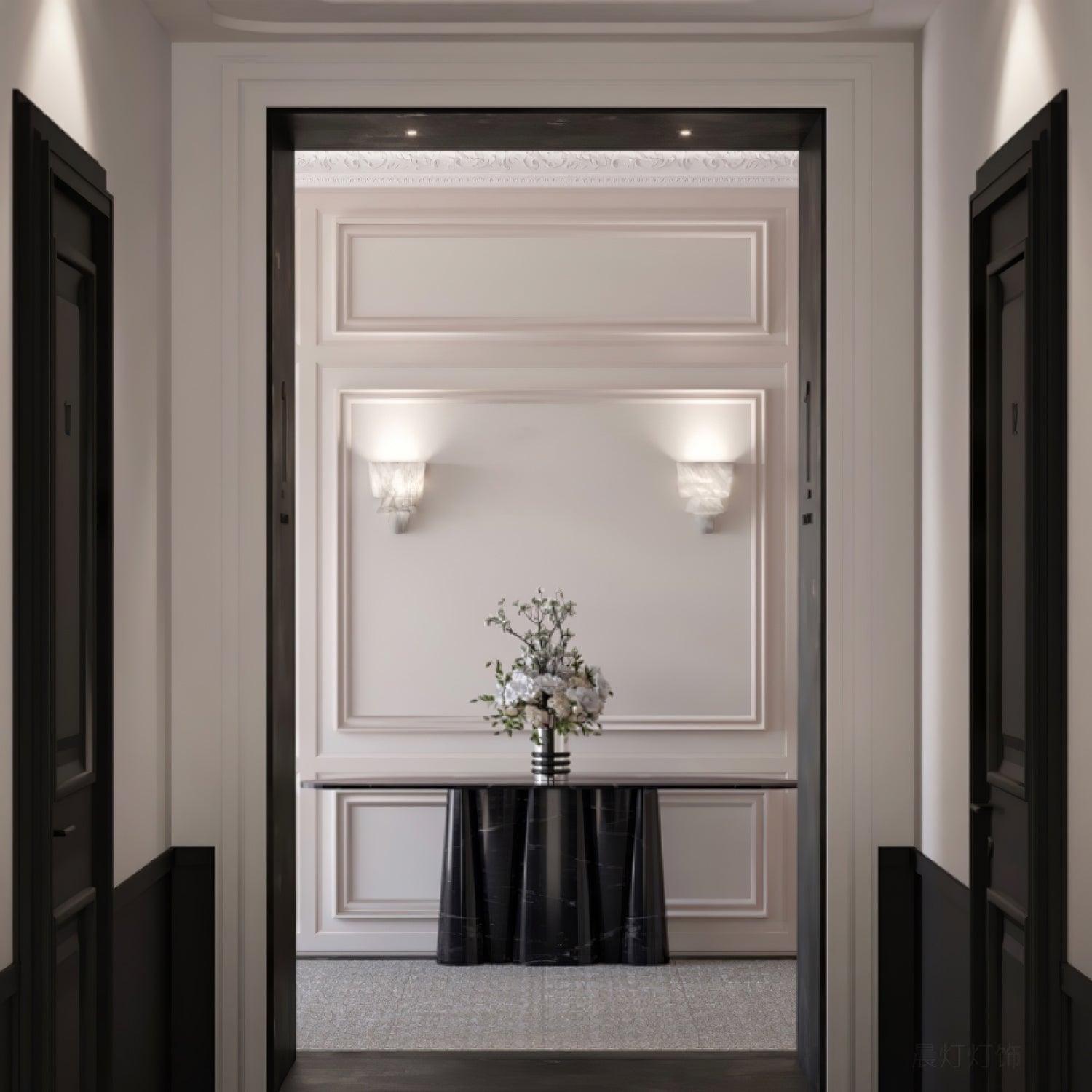 Vyloren Tiered Alabaster Wall Light - Letslighting