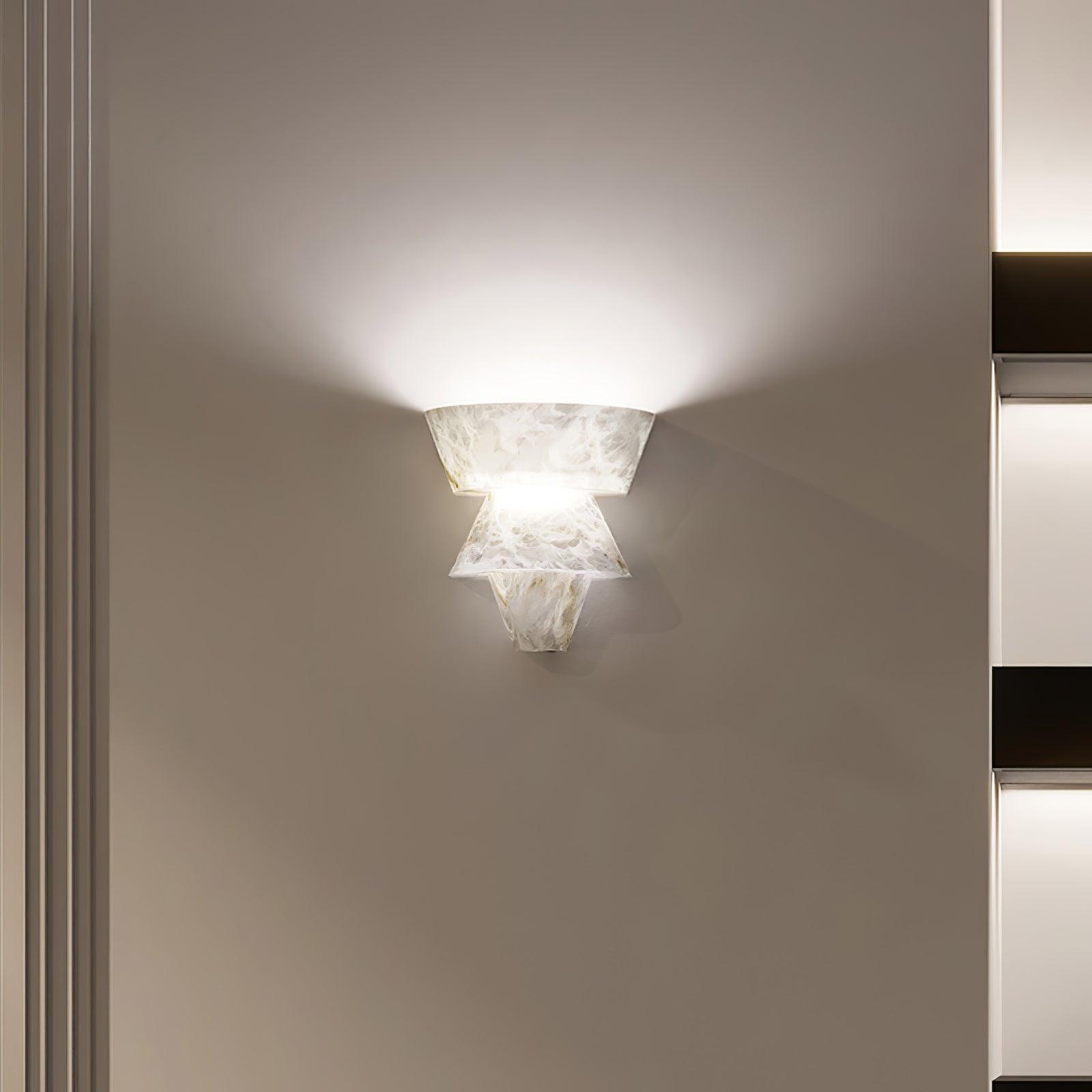 Vyloren Tiered Alabaster Wall Light - Letslighting