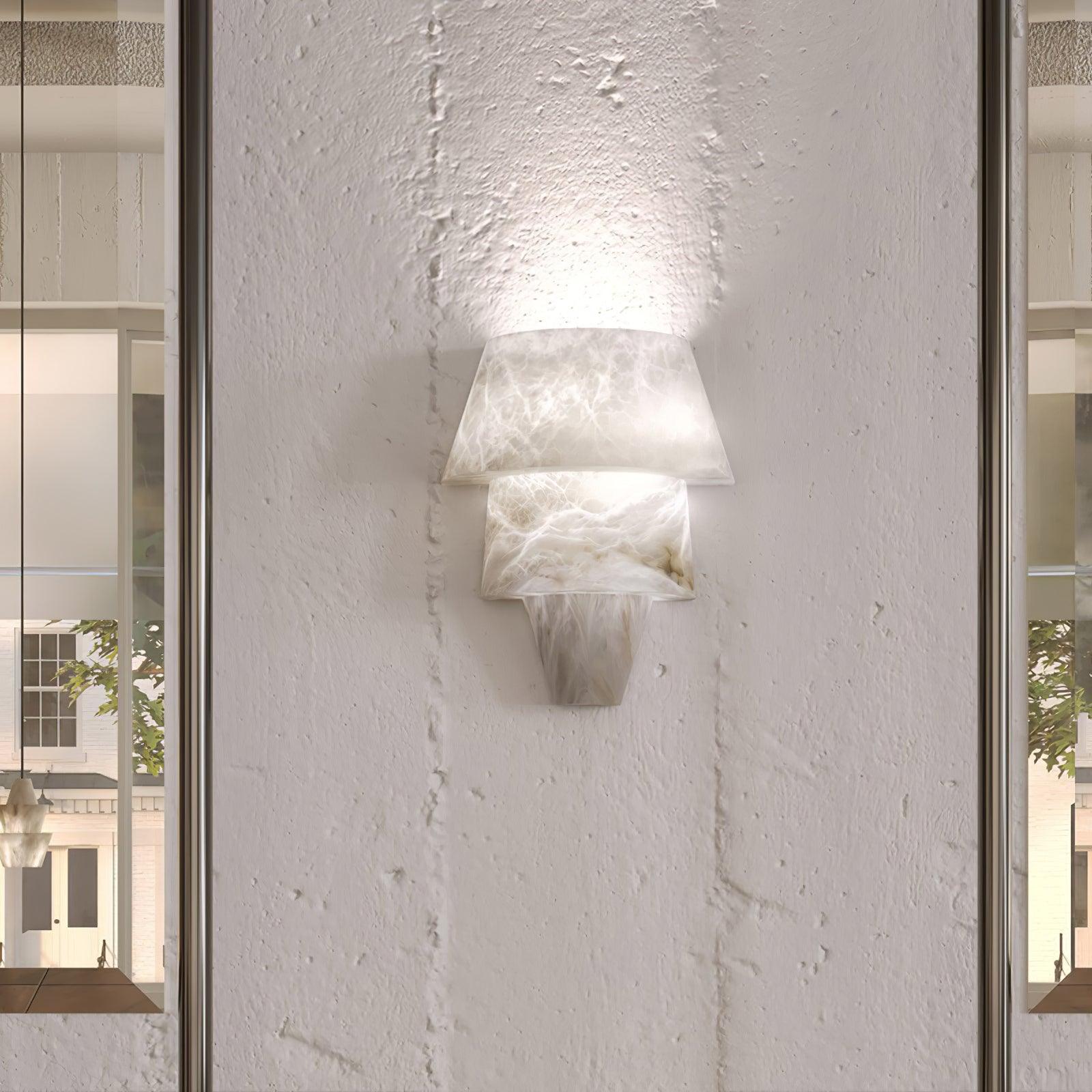 Vyloren Tiered Alabaster Wall Light - Letslighting