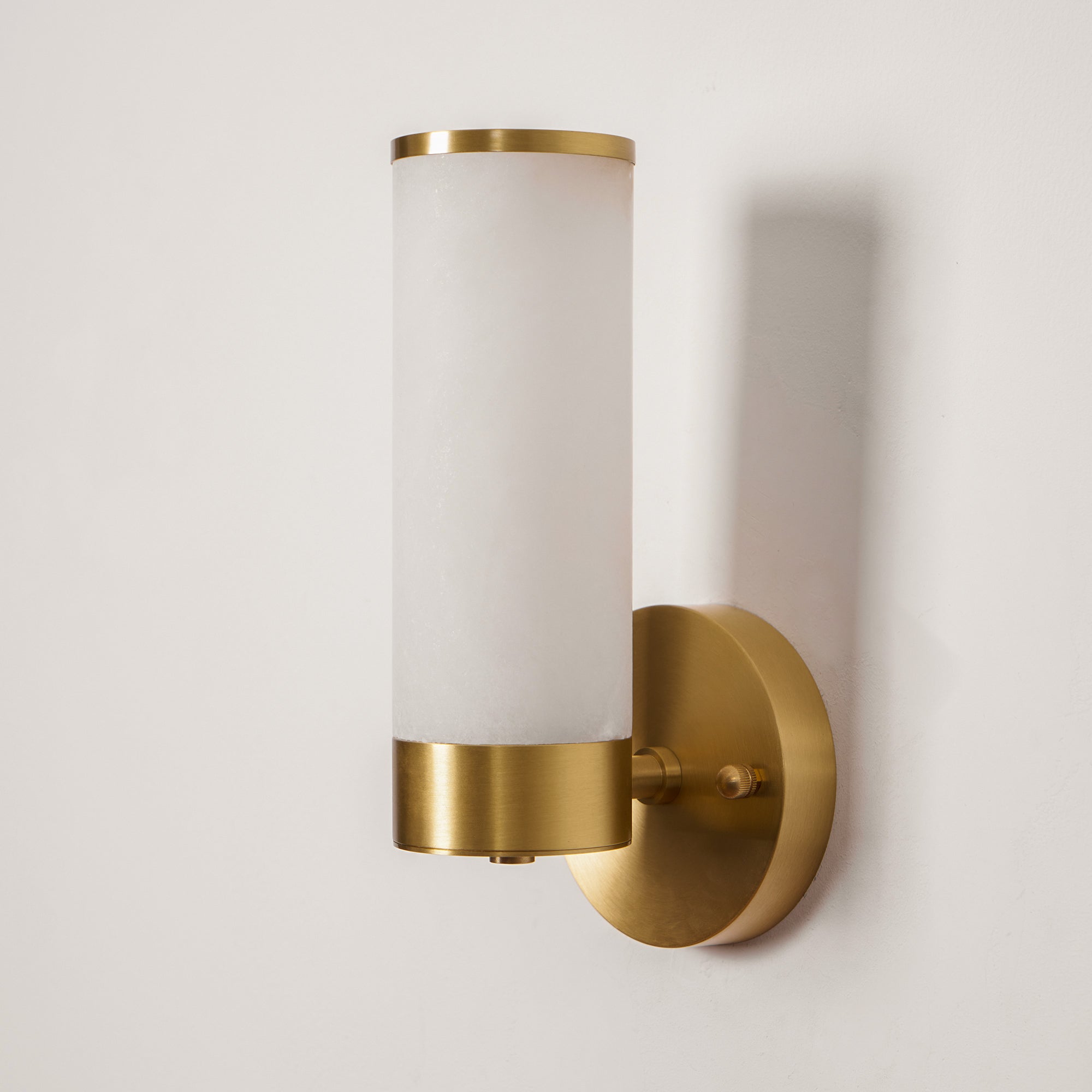 Olvynis Modern Minimalist Brass Alabaster Wall Lamp - Lamp Copper