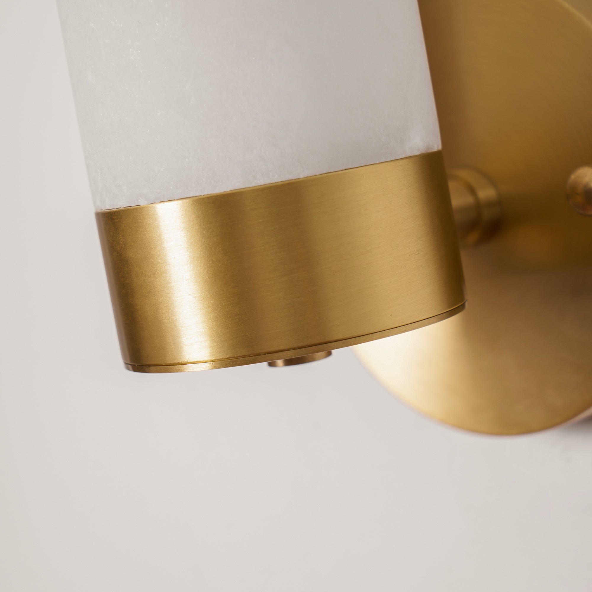 Olvynis Modern Minimalist Brass Alabaster Wall Lamp - Lamp Copper