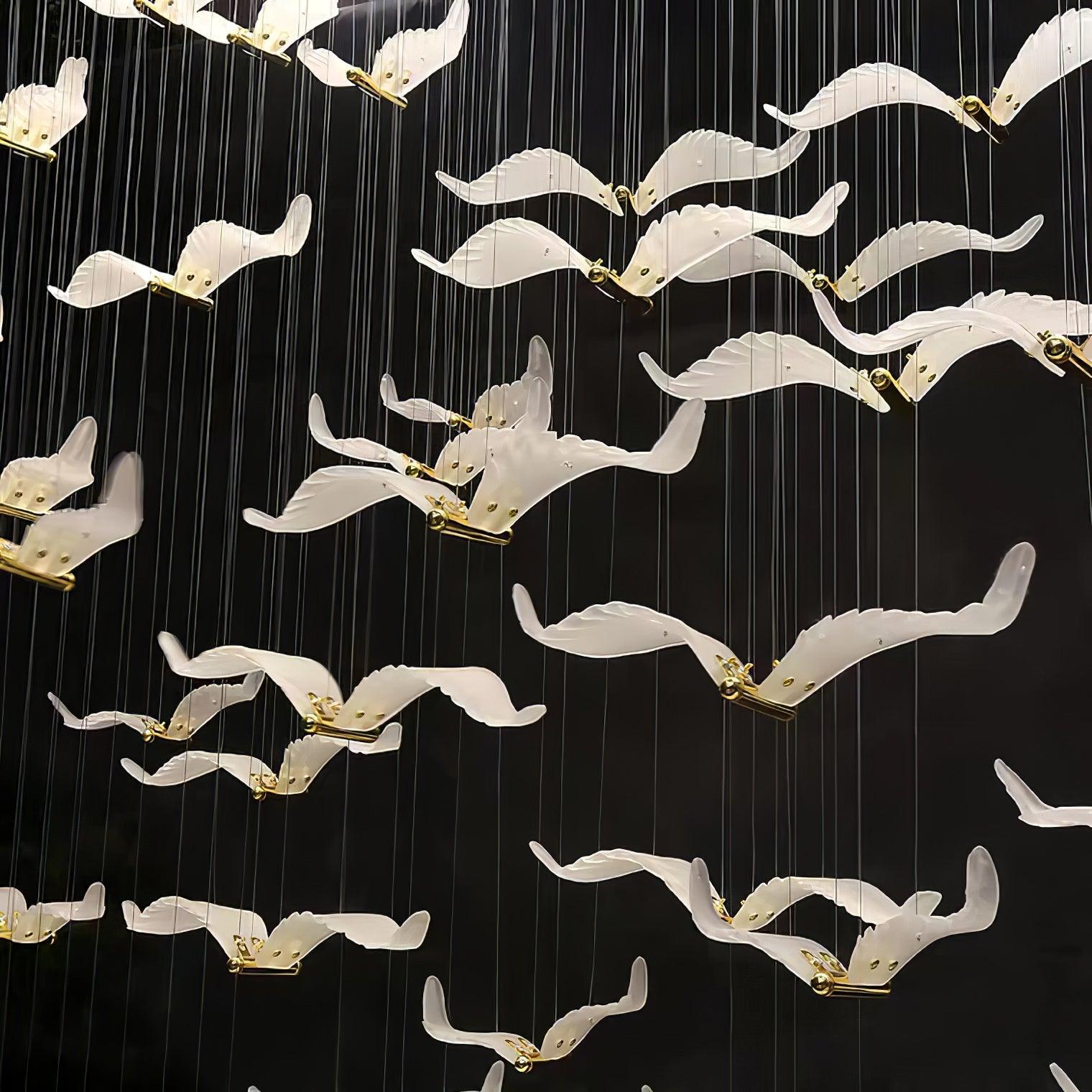 Acariel Luxury Large Seagull Glass Chandelier - Letslighting