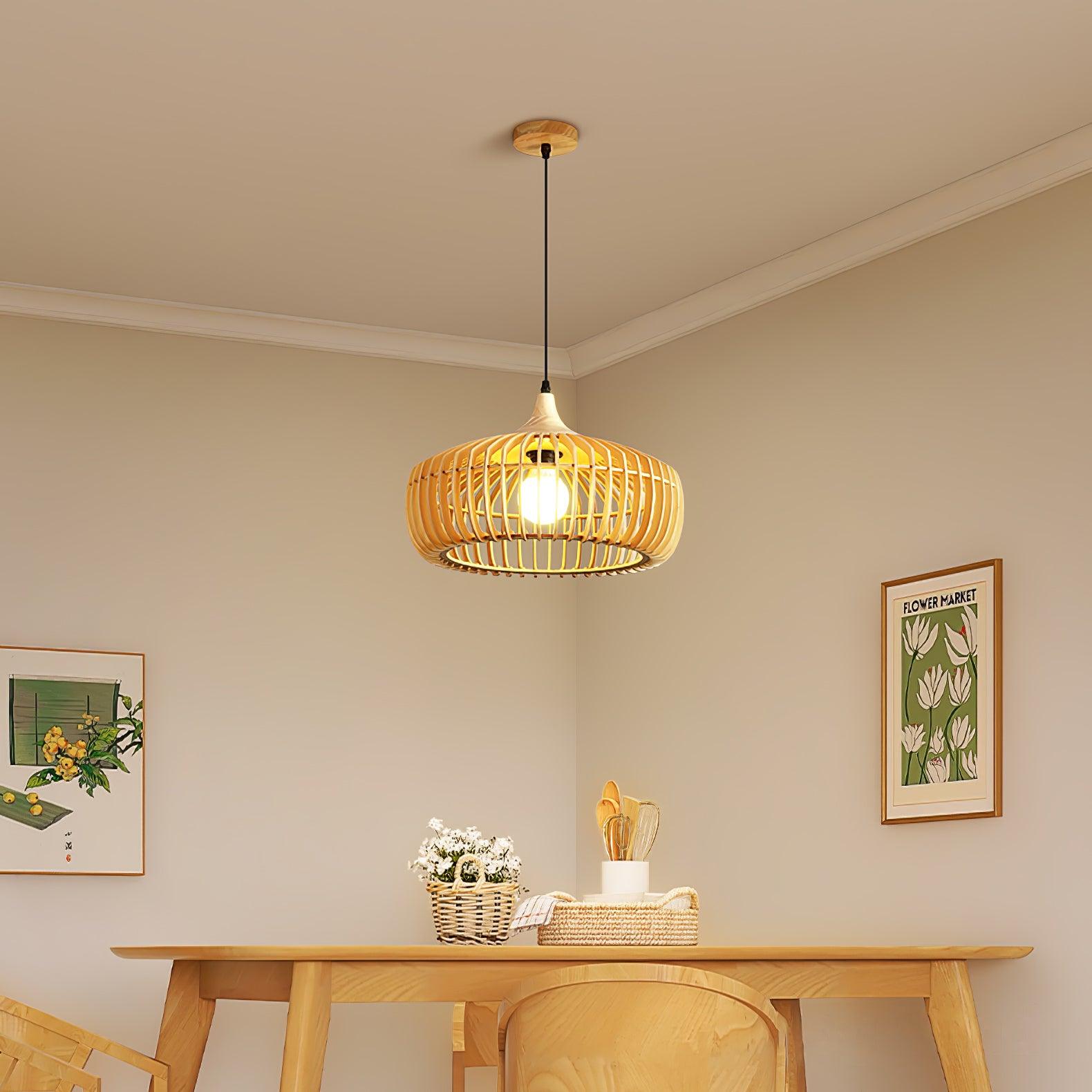 Lattice Nest Wooden Pendant Lamp - Letslighting