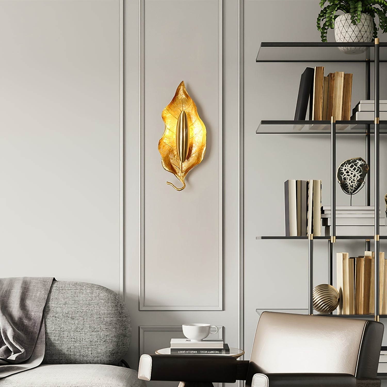 Leaf Brass Wall Lamp - Letslighting