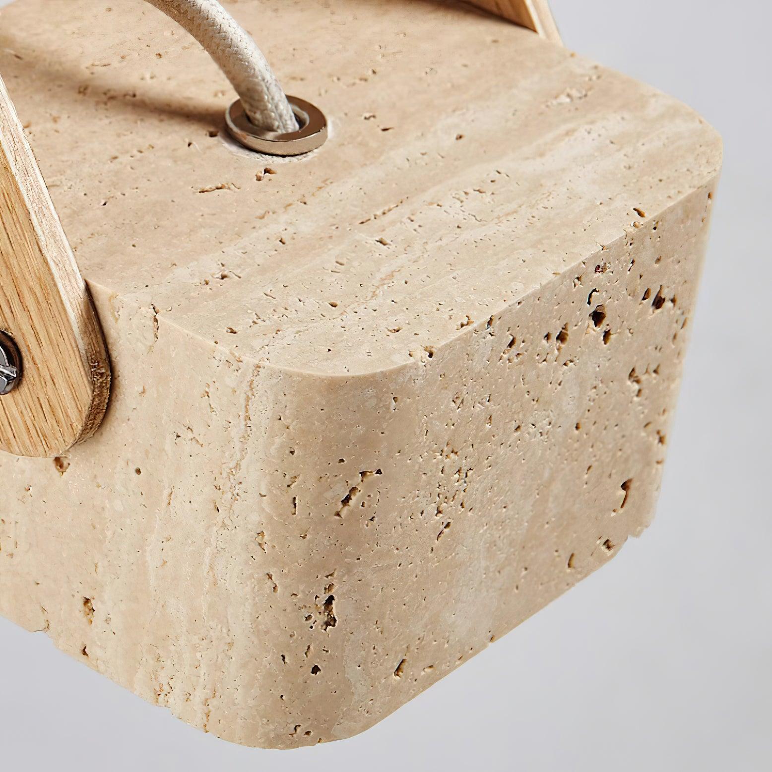 Cesta Pendant Light Square Yellow Travertine - Letslighting