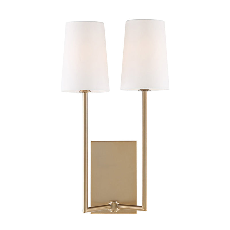 Sytheir Vintage Art Brass Fabric Wall Lamp - Lamp Copper