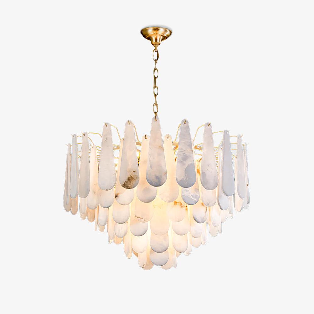 Ucararae Teardrop Alabaster Chandelier - Letslighting