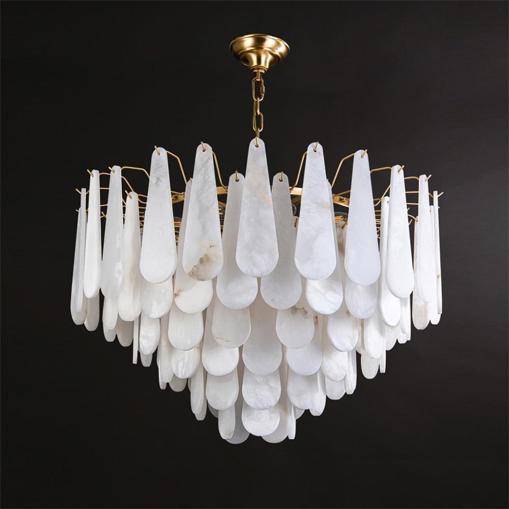 Ucararae Teardrop Alabaster Chandelier - Letslighting