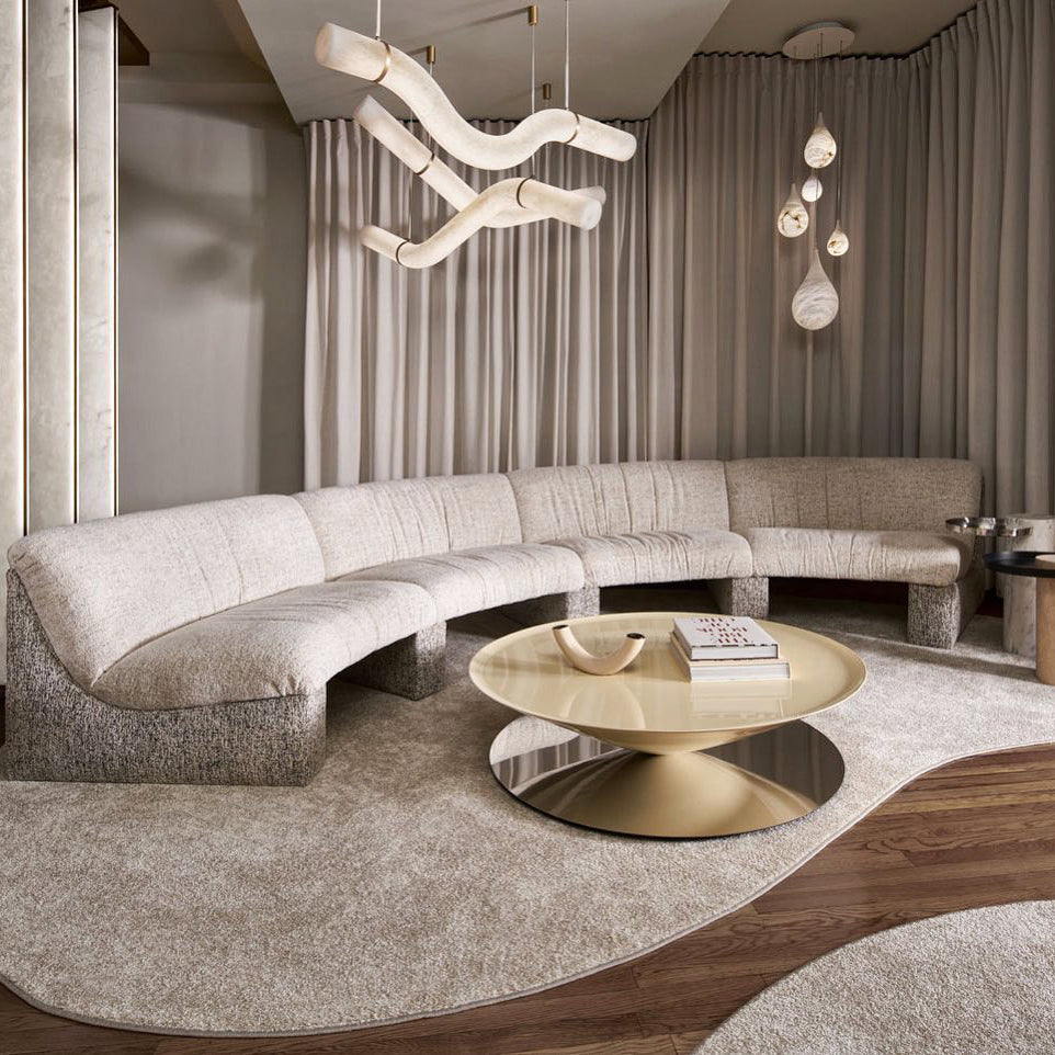 Errina Minimalist Premium Elegance Alabaster Pendant Light - Lamp Copper