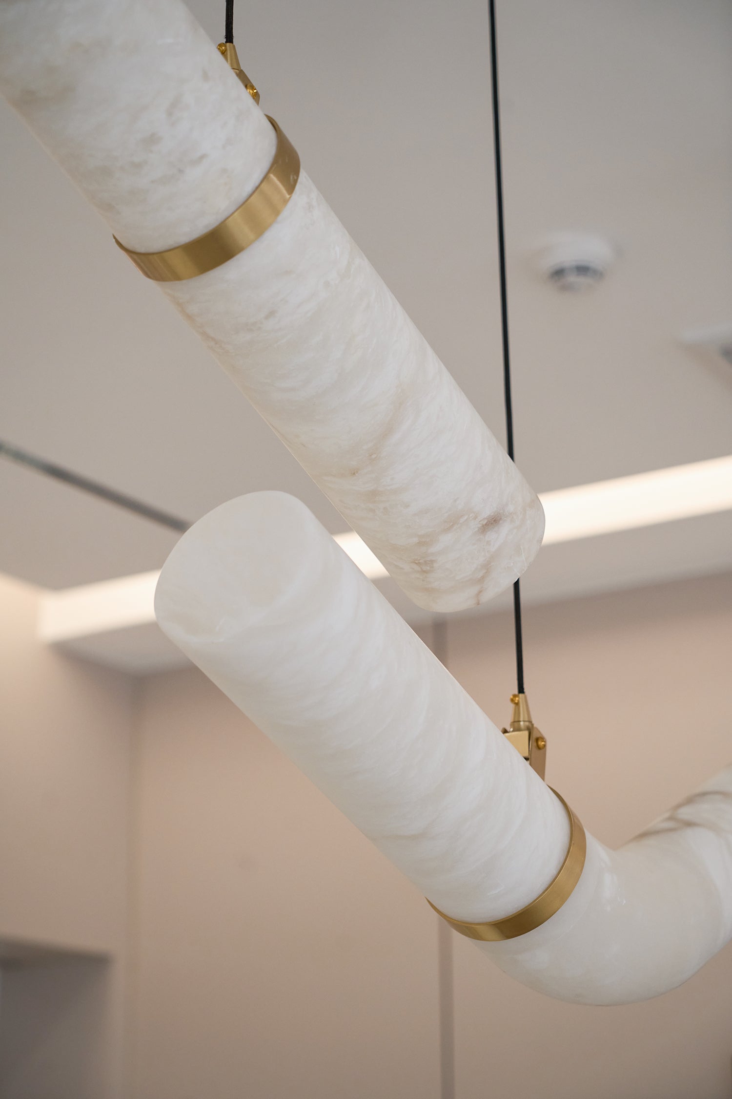 Errina Minimalist Premium Elegance Alabaster Pendant Light - Lamp Copper