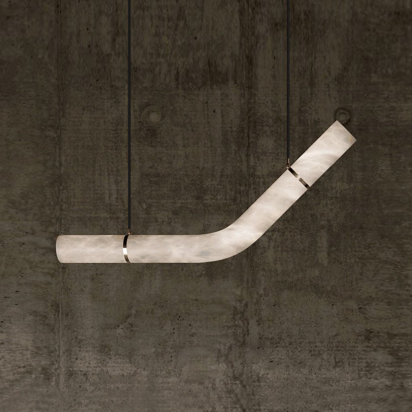 Errina Minimalist Premium Elegance Alabaster Pendant Light - Lamp Copper