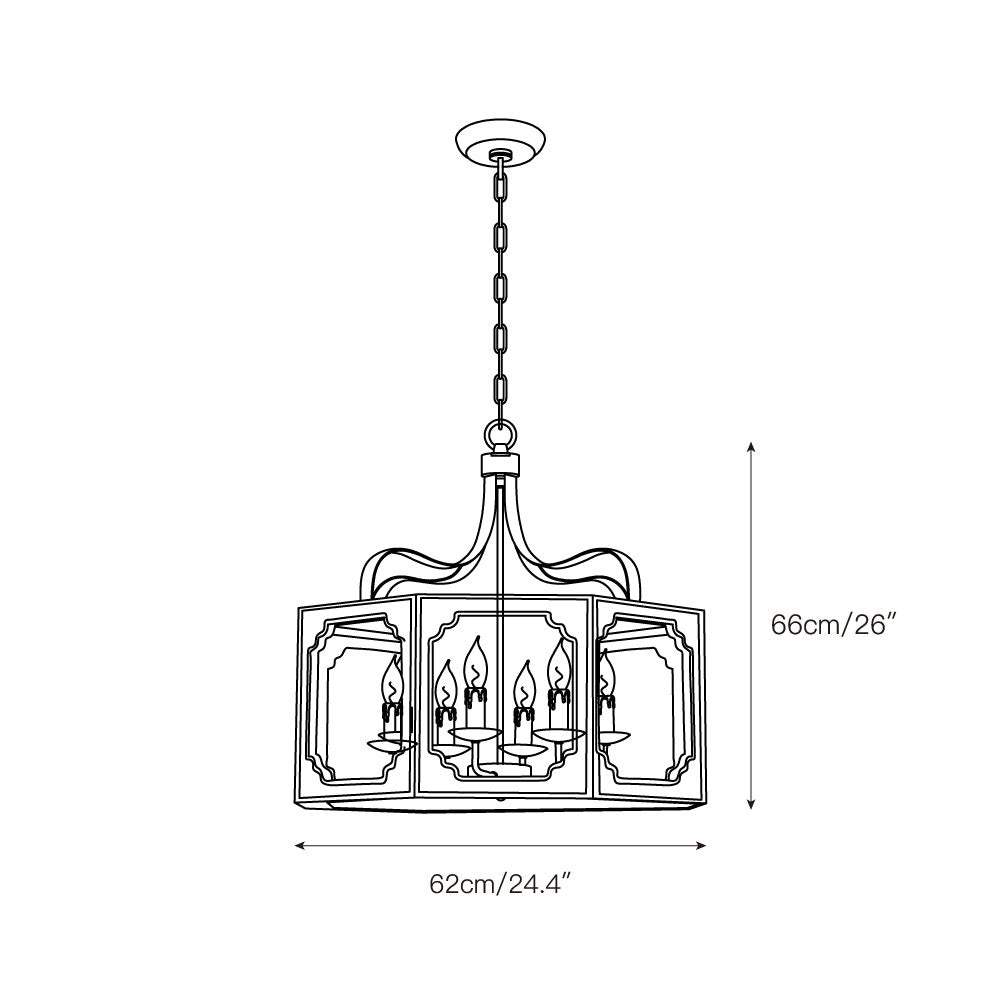 Virinira Individual Creativity Country Wooden Metal Pendant Lamp - Lamp Copper