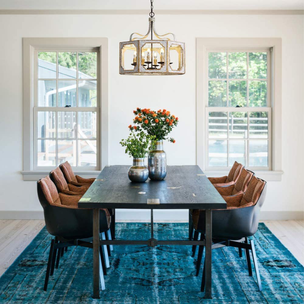 Virinira Individual Creativity Country Wooden Metal Pendant Lamp - Lamp Copper