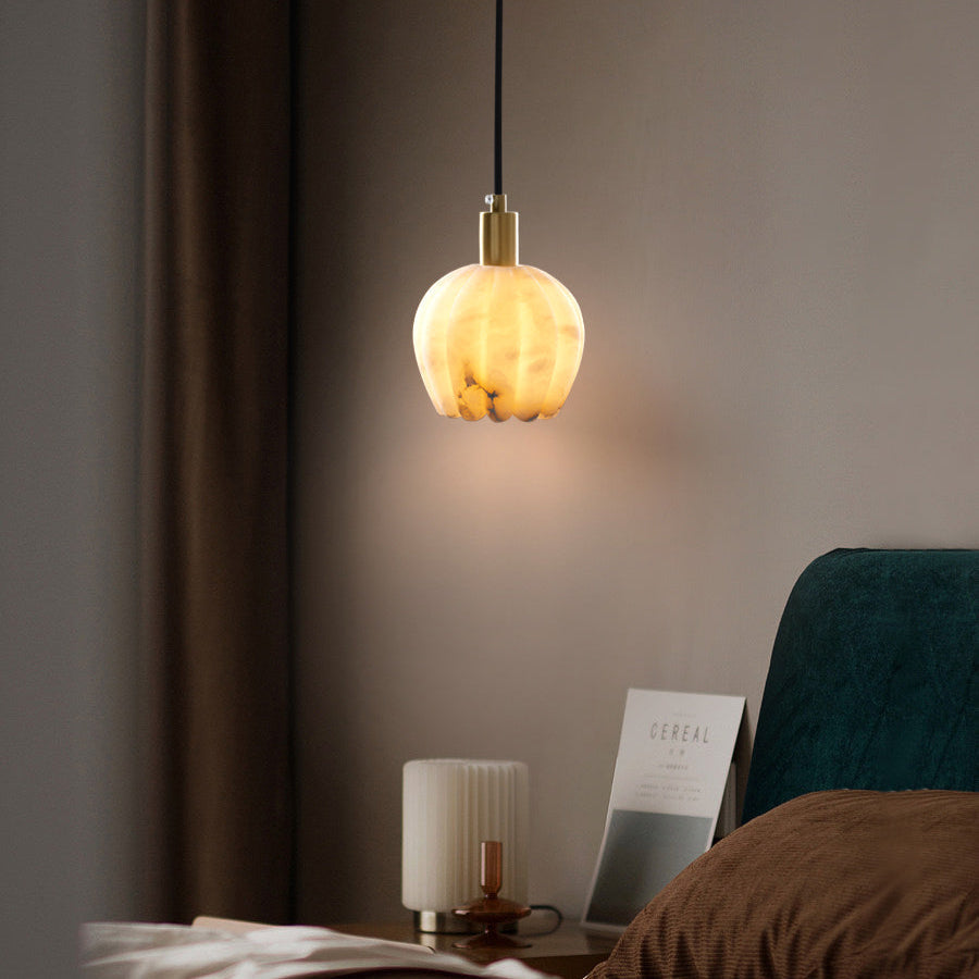 Ritta Pendant Light Flower-shaped  Alabaster