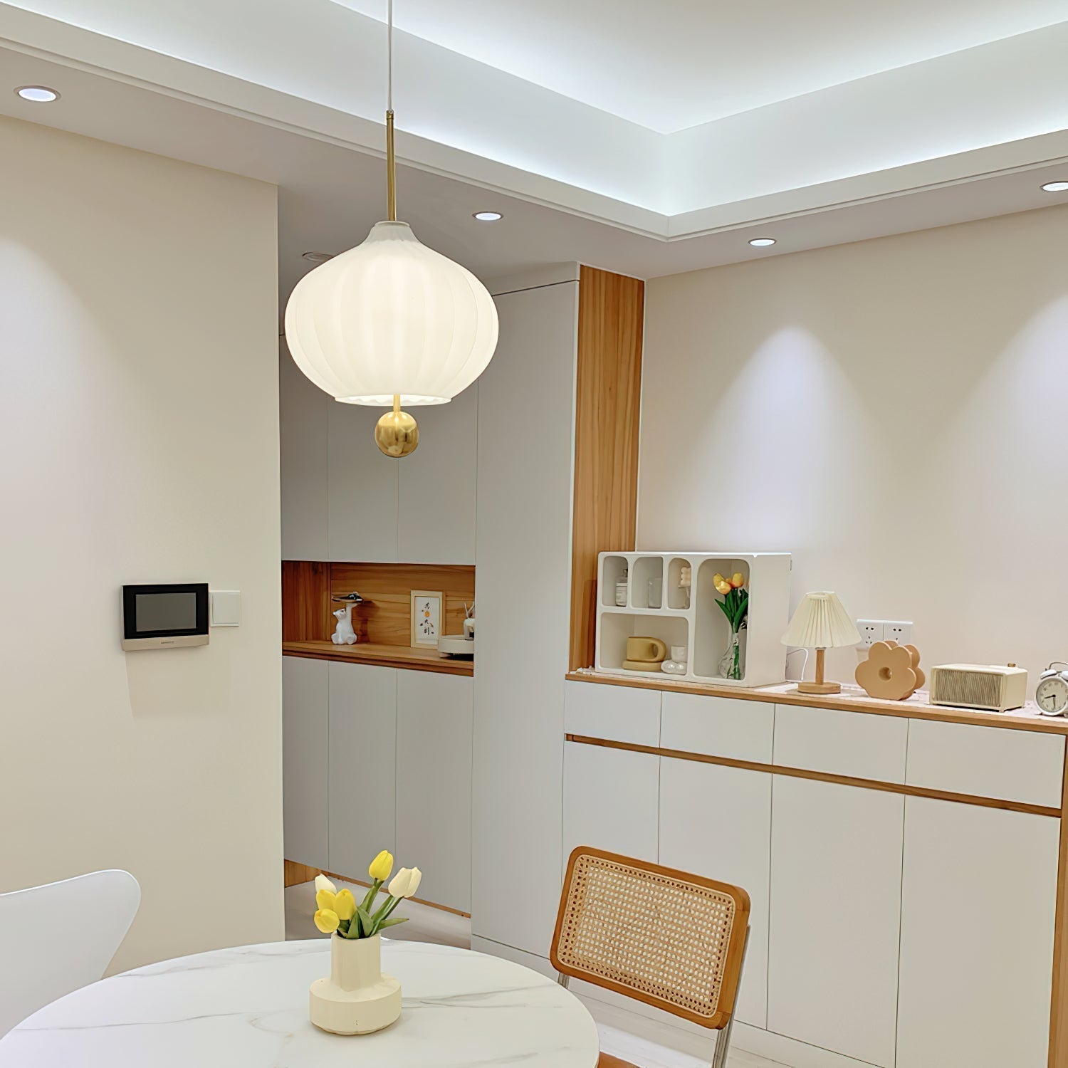 Zamarir Modern Minimalist Metal Glass Pendant Lamp - Lamp Copper