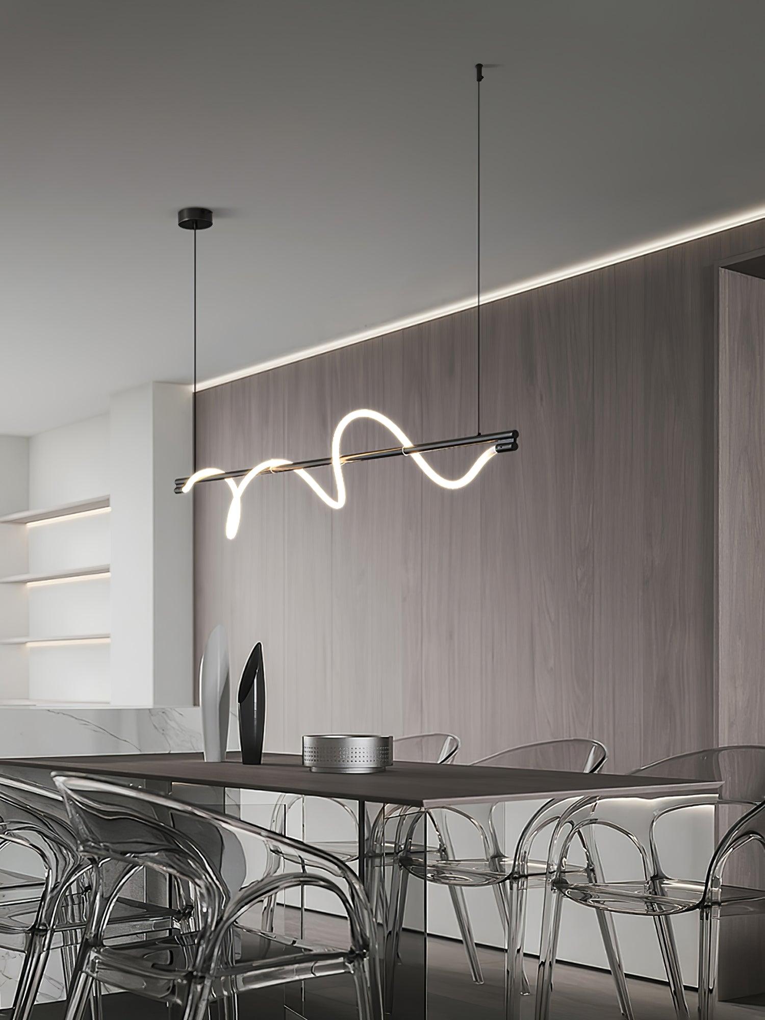 Linear Curve Island Pendant Lamp - Letslighting