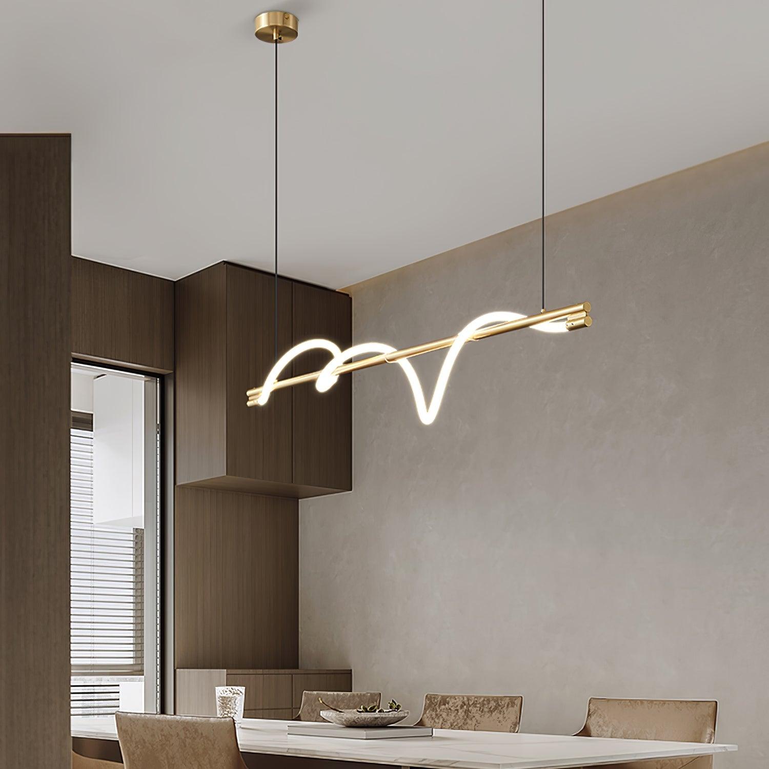Linear Curve Island Pendant Lamp - Letslighting