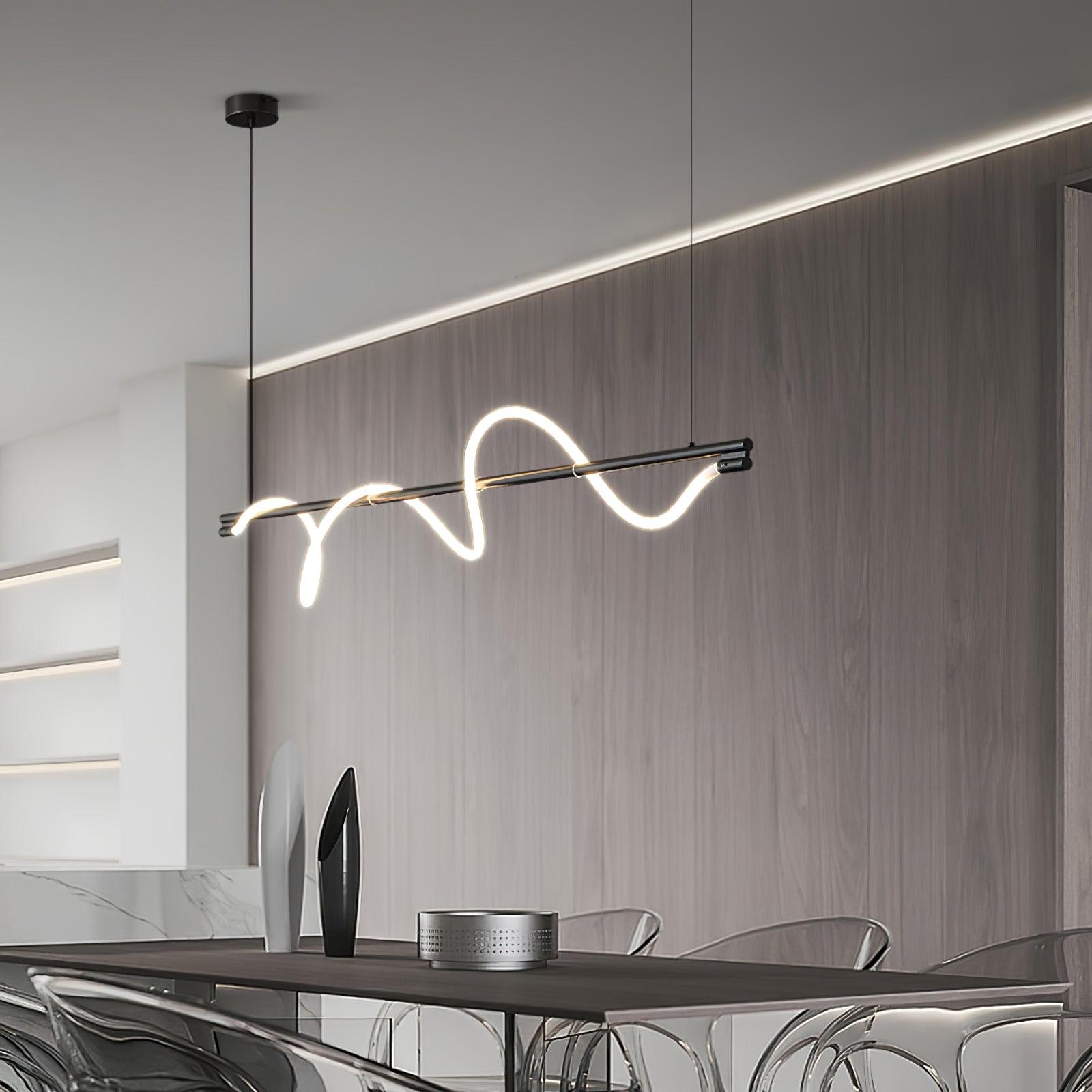 Linear Curve Island Pendant Lamp - Letslighting