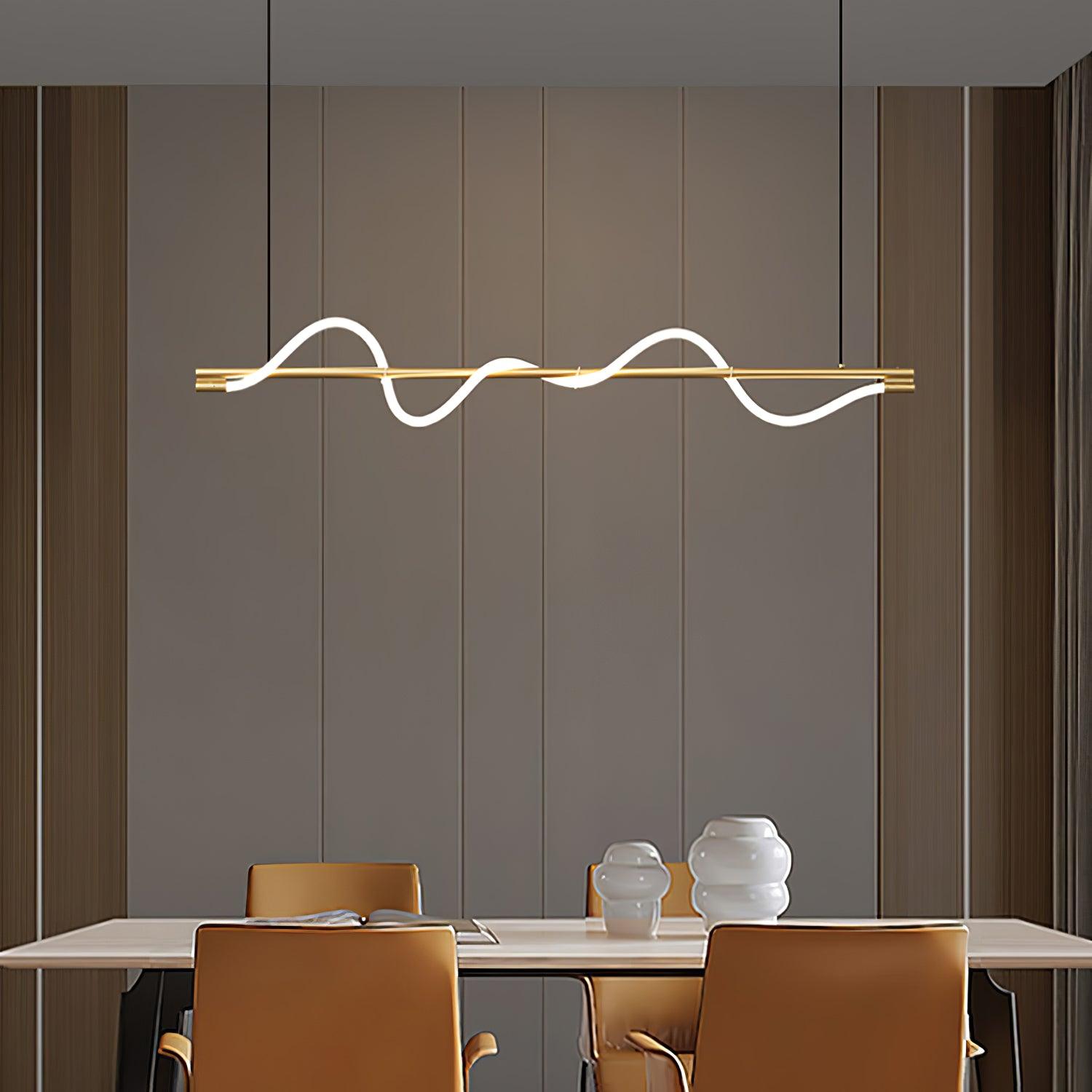 Linear Curve Island Pendant Lamp - Letslighting