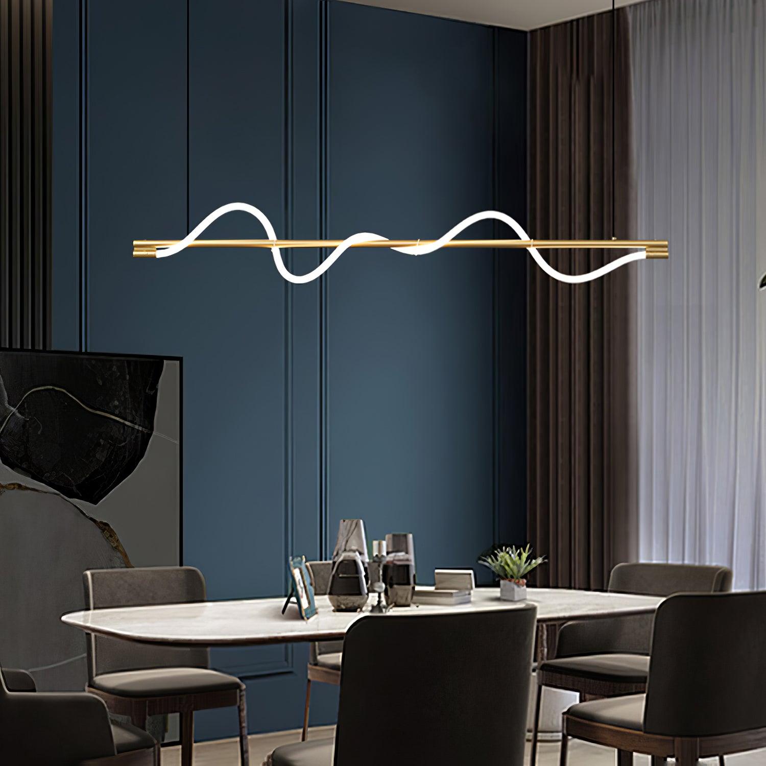 Linear Curve Island Pendant Lamp - Letslighting