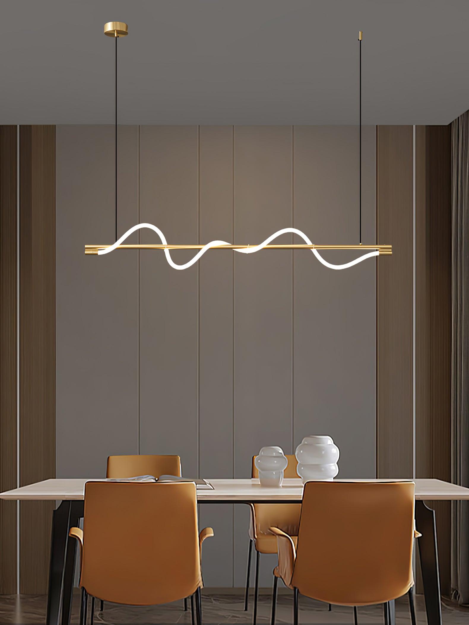 Linear Curve Island Pendant Lamp - Letslighting