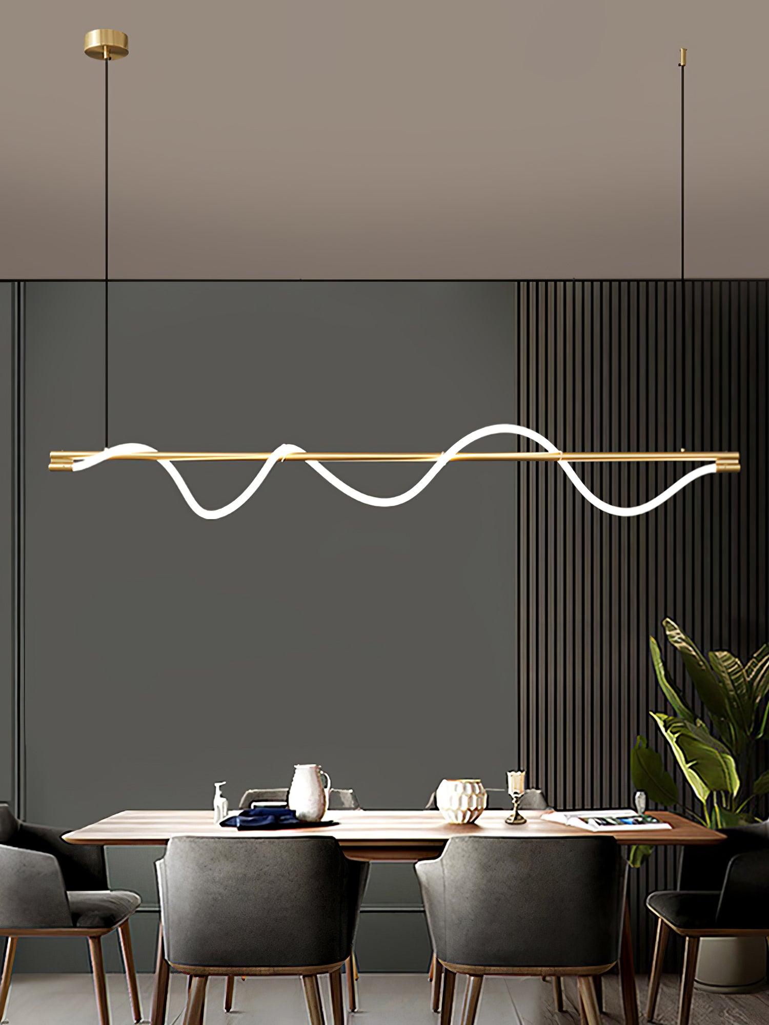 Linear Curve Island Pendant Lamp - Letslighting