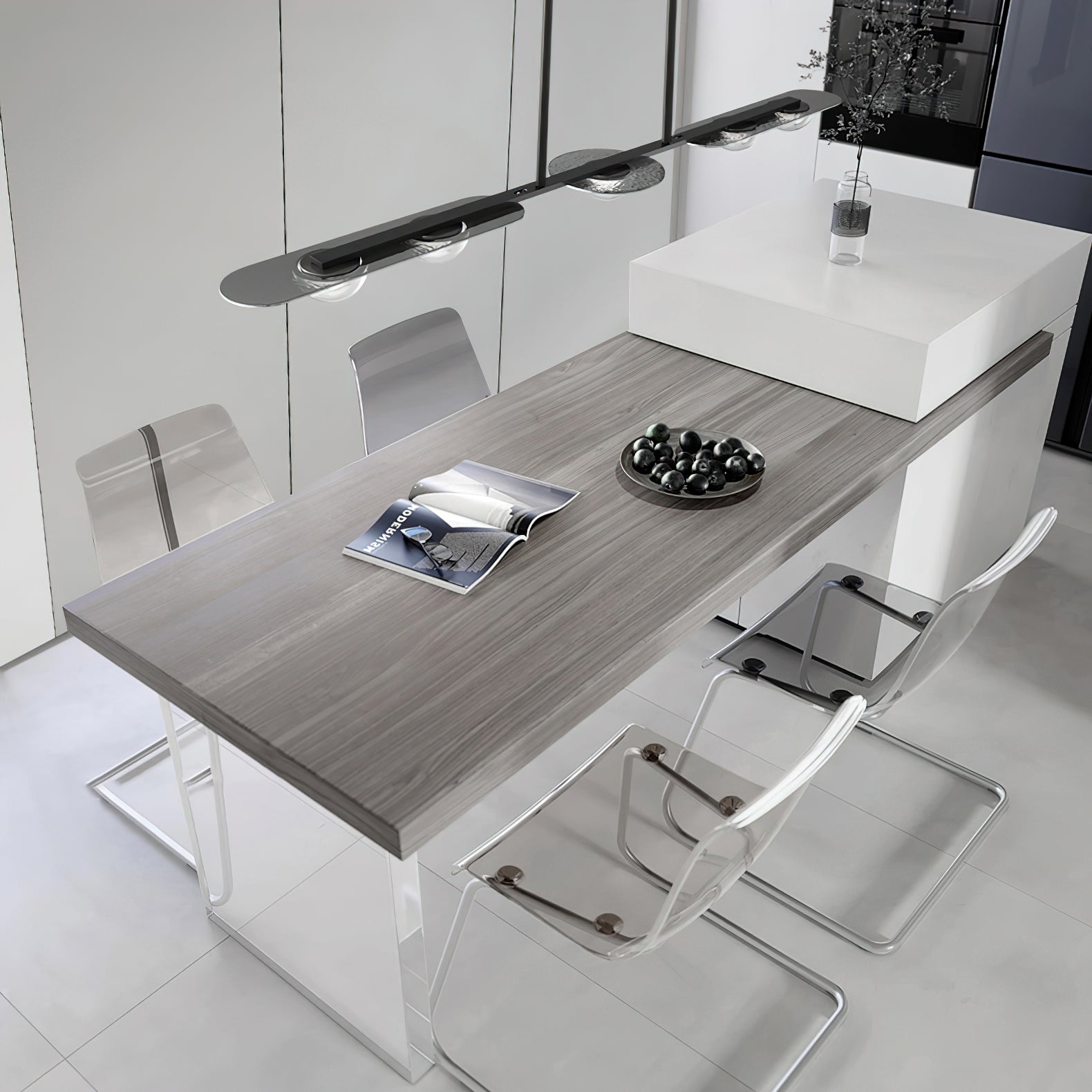 Aurora Pendant Lamp Linear Glass Minimalist - Letslighting