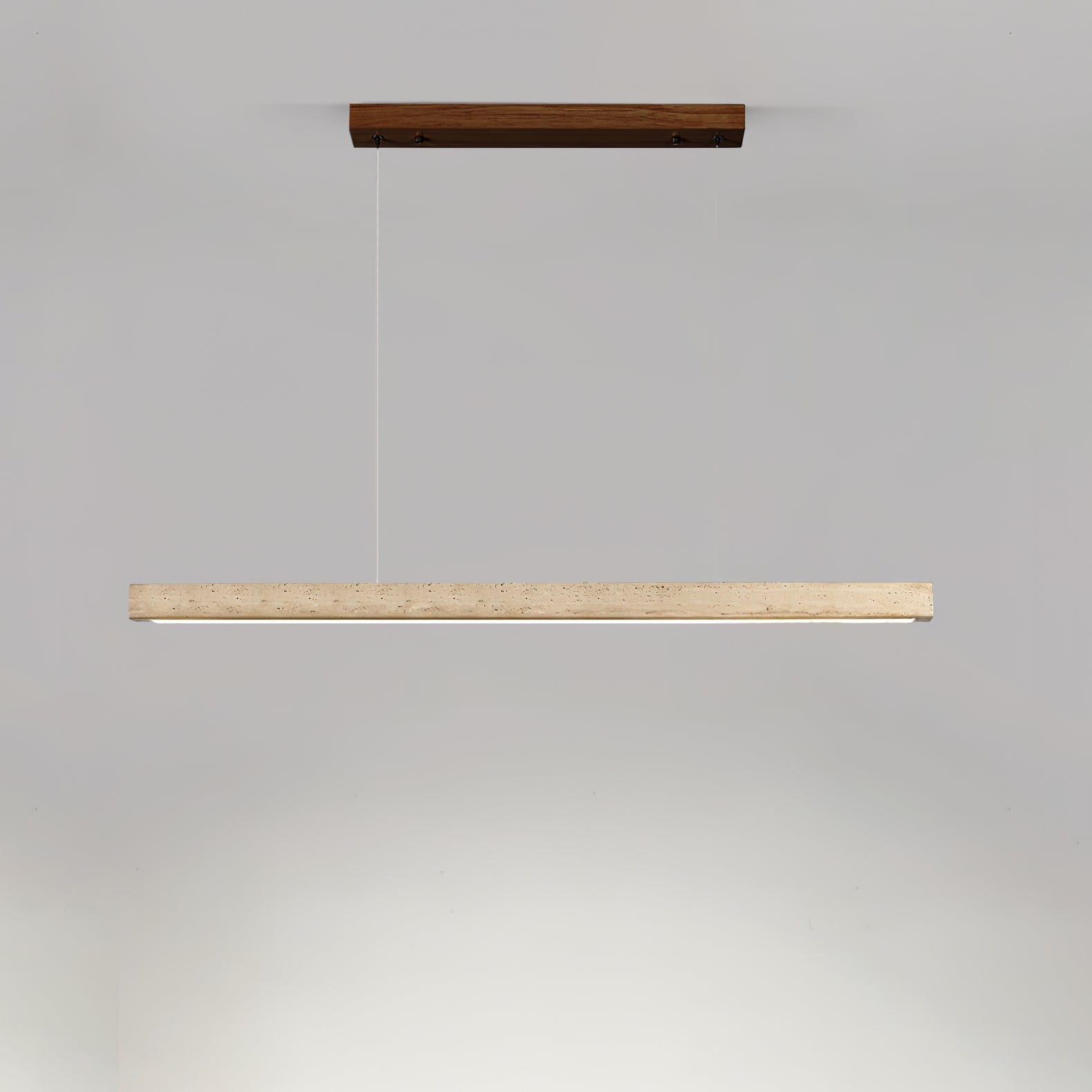 Imiror Minimalist Travertine Linear Pendant Light - Letslighting