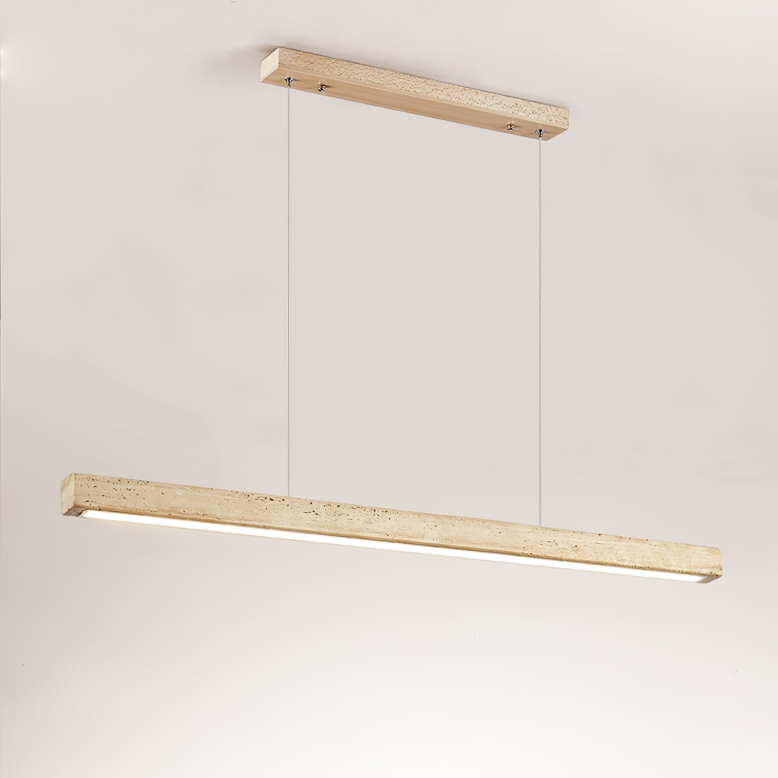 Imiror Minimalist Travertine Linear Pendant Light - Letslighting