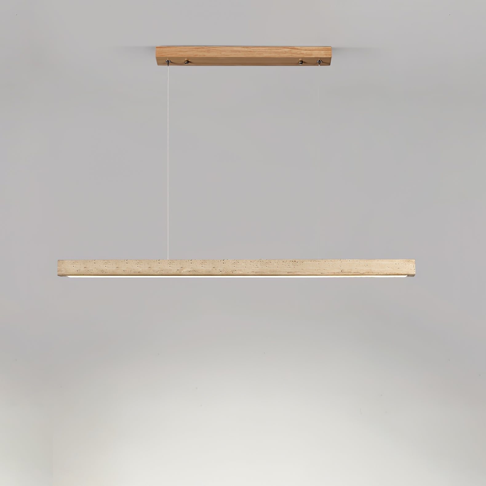 Imiror Minimalist Travertine Linear Pendant Light - Letslighting