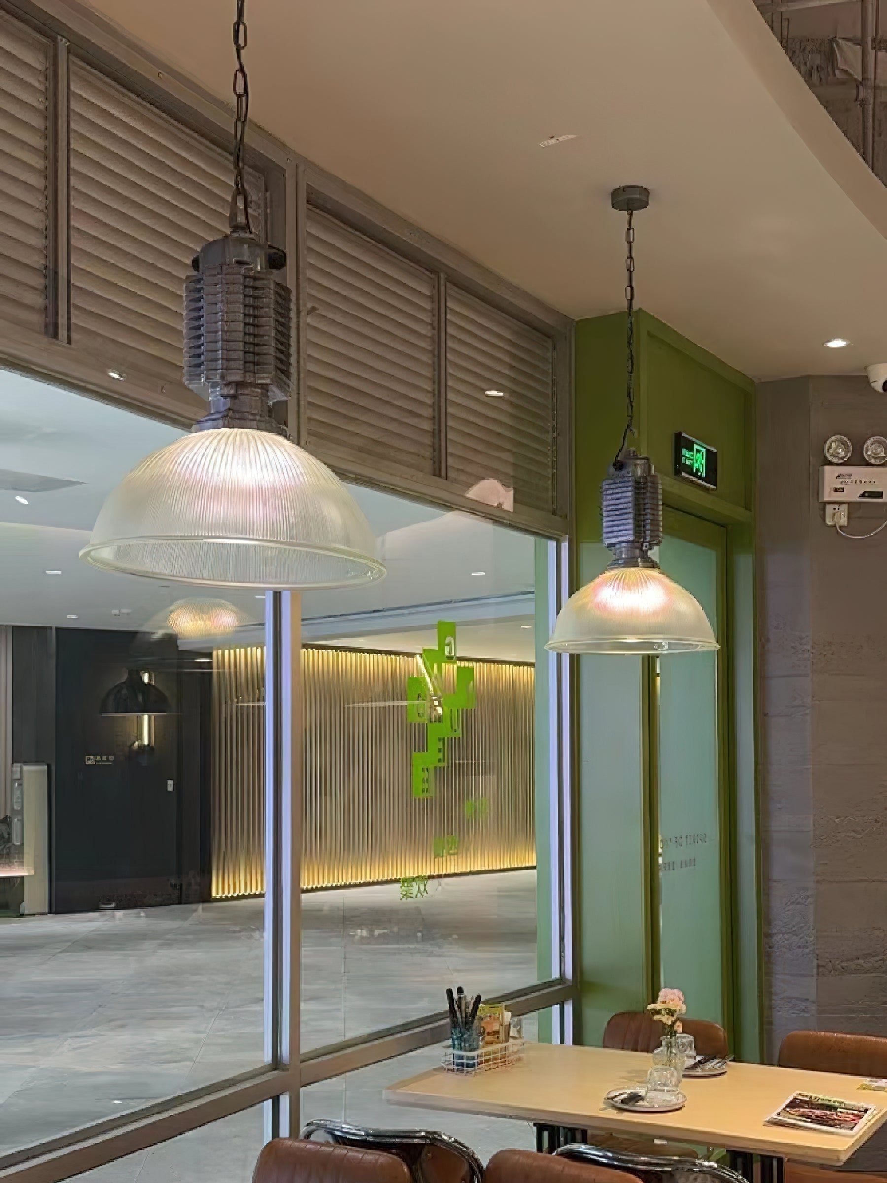 Vosilis Vintage Farmhouse Metal Glass Pendant Light - Lamp Copper