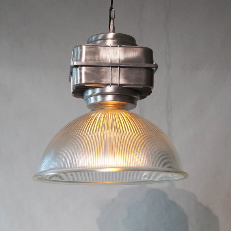 Vosilis Vintage Farmhouse Metal Glass Pendant Light - Lamp Copper