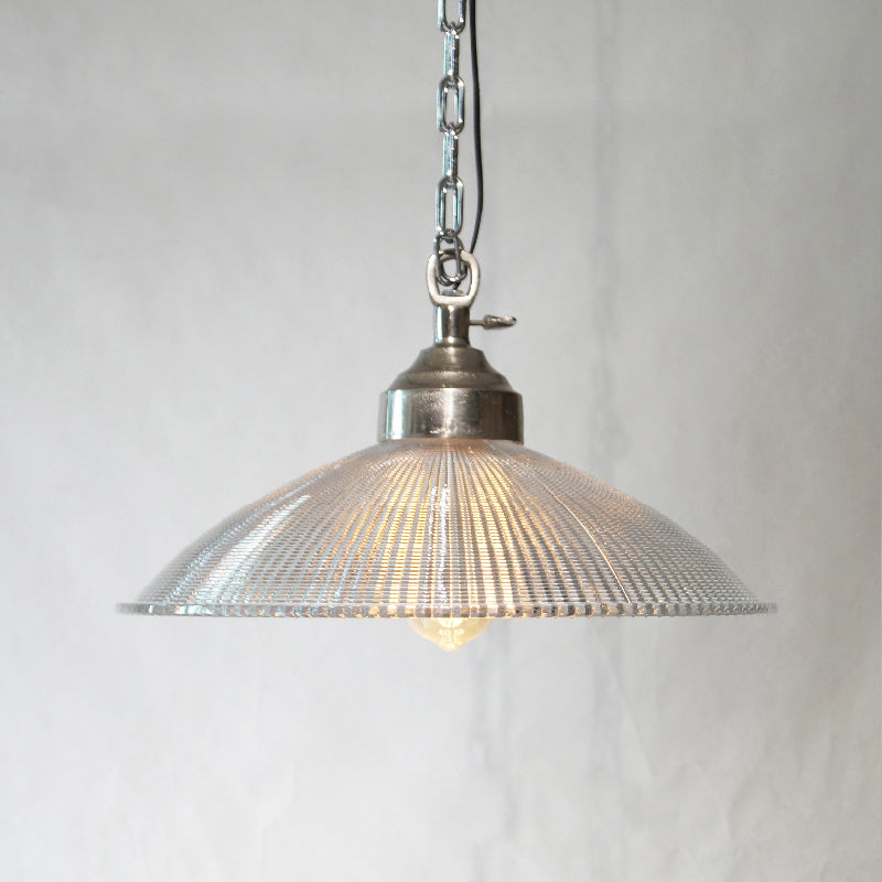 Vosilis Vintage Farmhouse Metal Glass Pendant Light - Lamp Copper