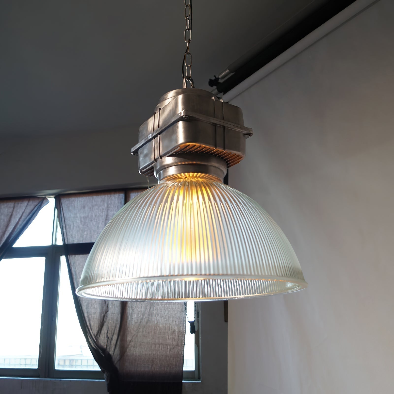 Vosilis Vintage Farmhouse Metal Glass Pendant Light - Lamp Copper