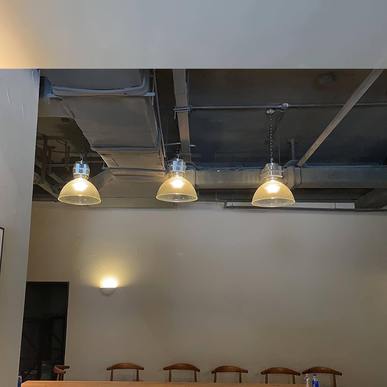 Vosilis Vintage Farmhouse Metal Glass Pendant Light - Lamp Copper