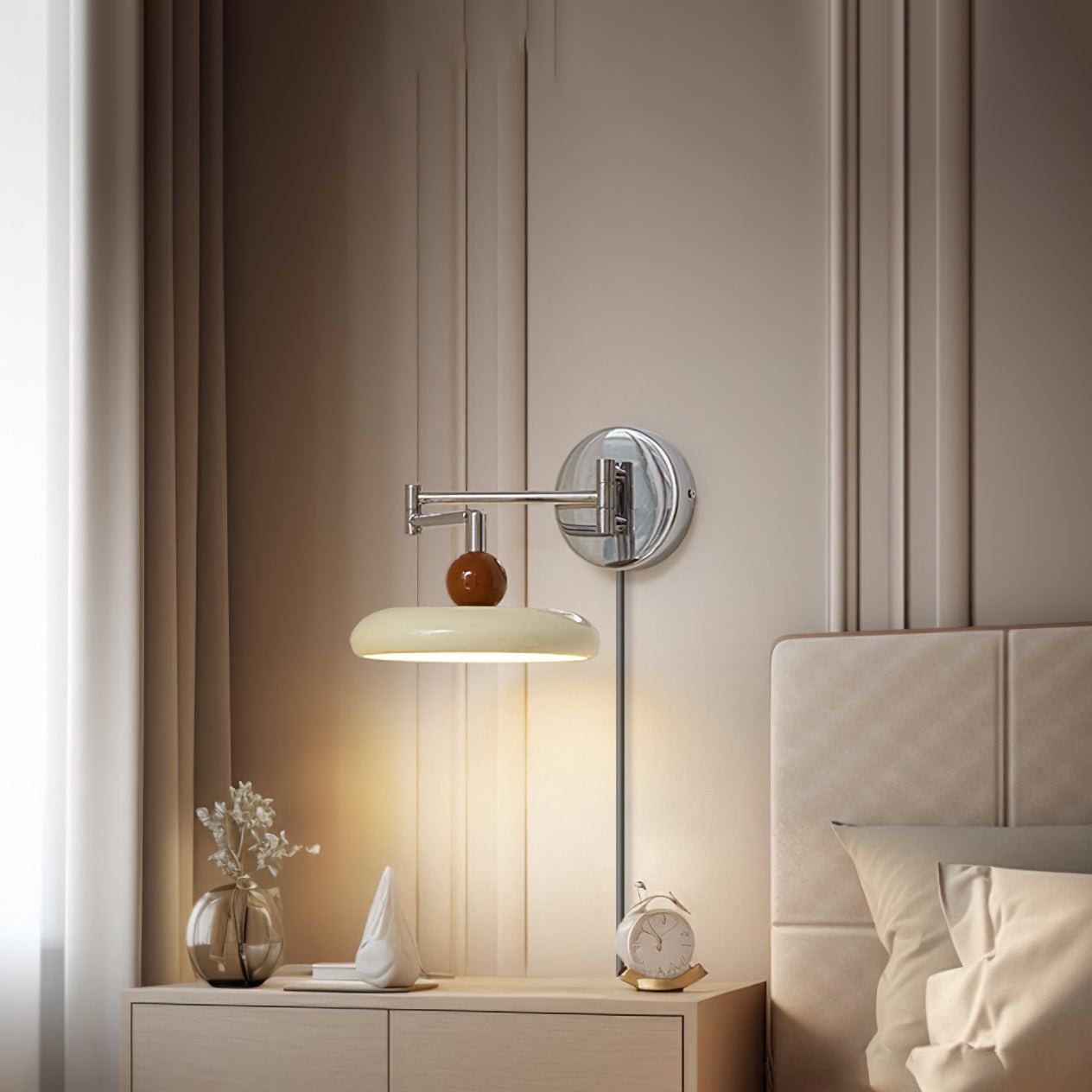 Aira Lámpara de Pared con Enchufe Verde / Beige