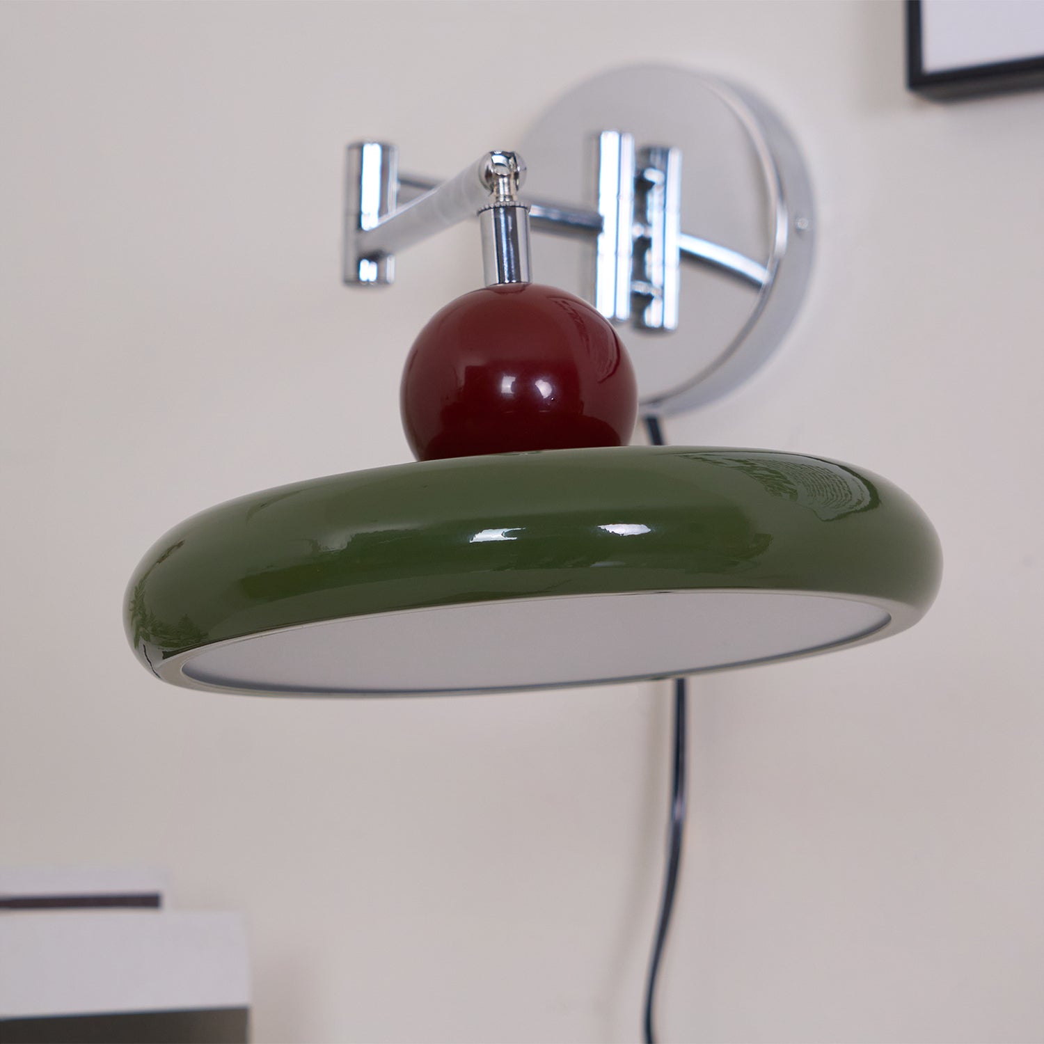 Aira Lámpara de Pared con Enchufe Verde / Beige