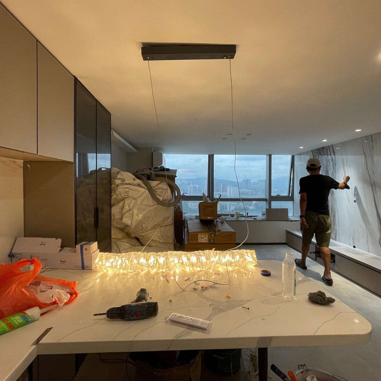 Long Crystal Pendant Lamp - Letslighting