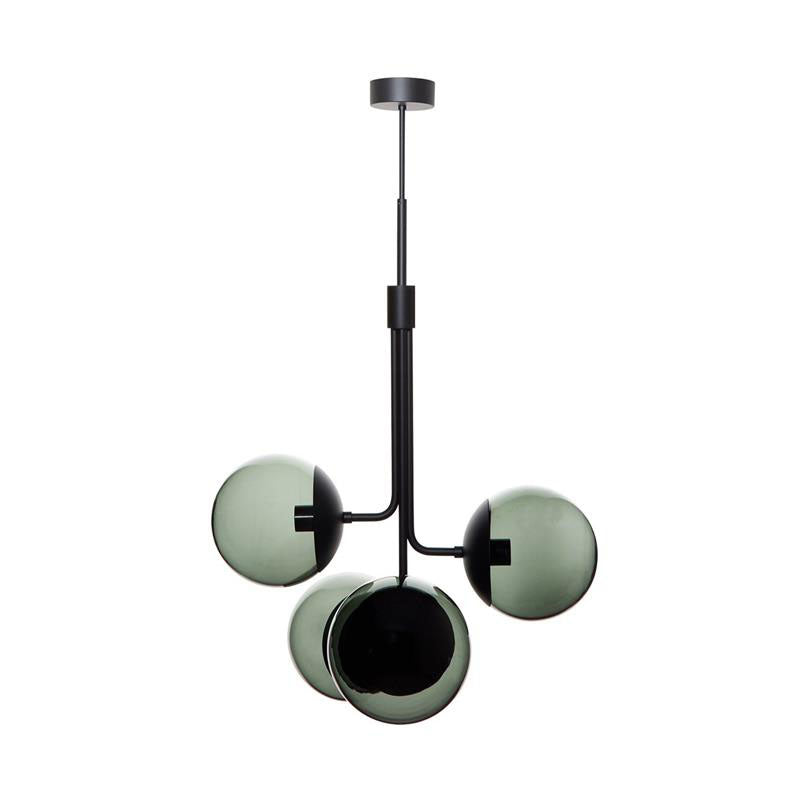 Uzorus Art Bouquet Velvet Green Glass Chandelier - Lamp Copper