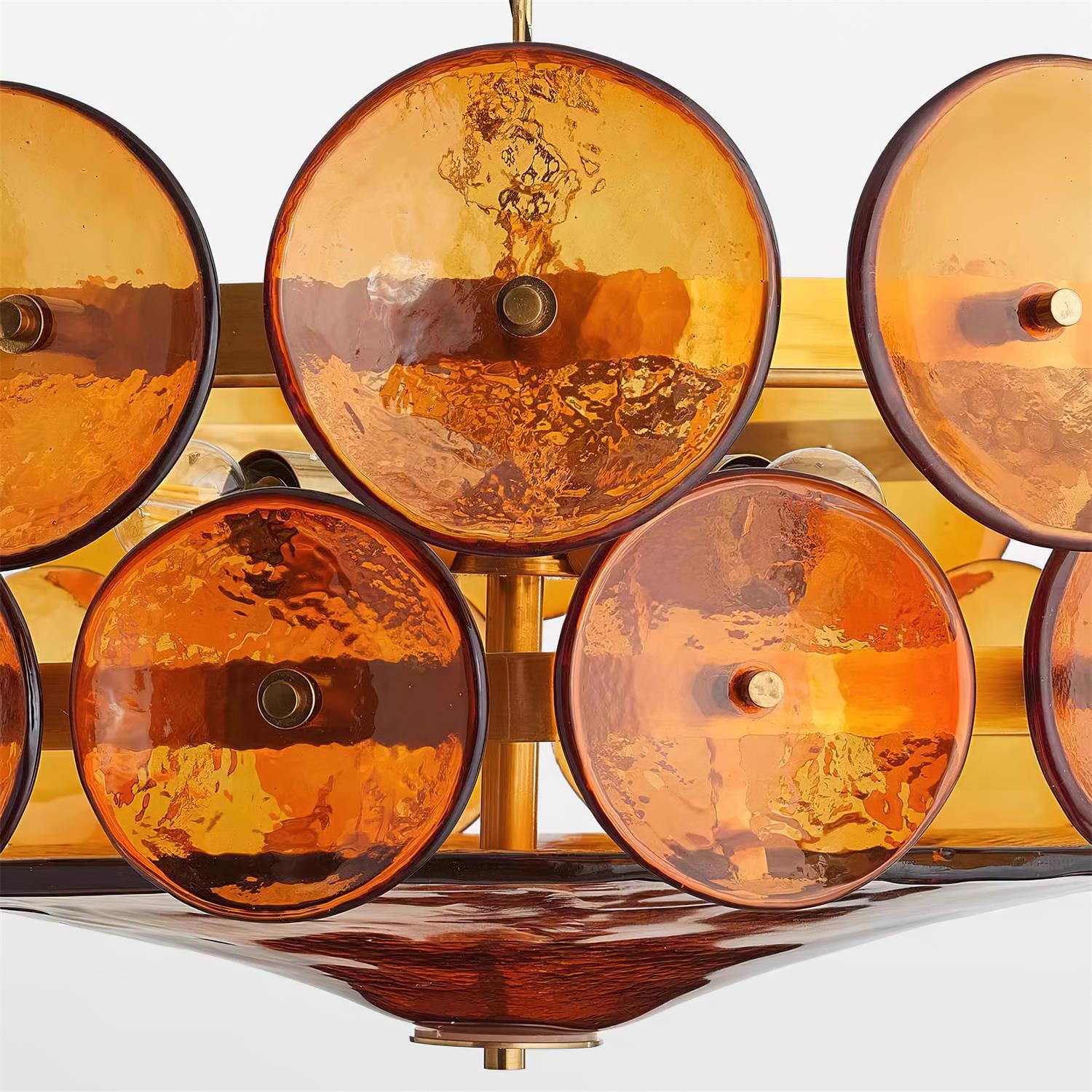 Ventilo Amber Glass Chandelier - Letslighting