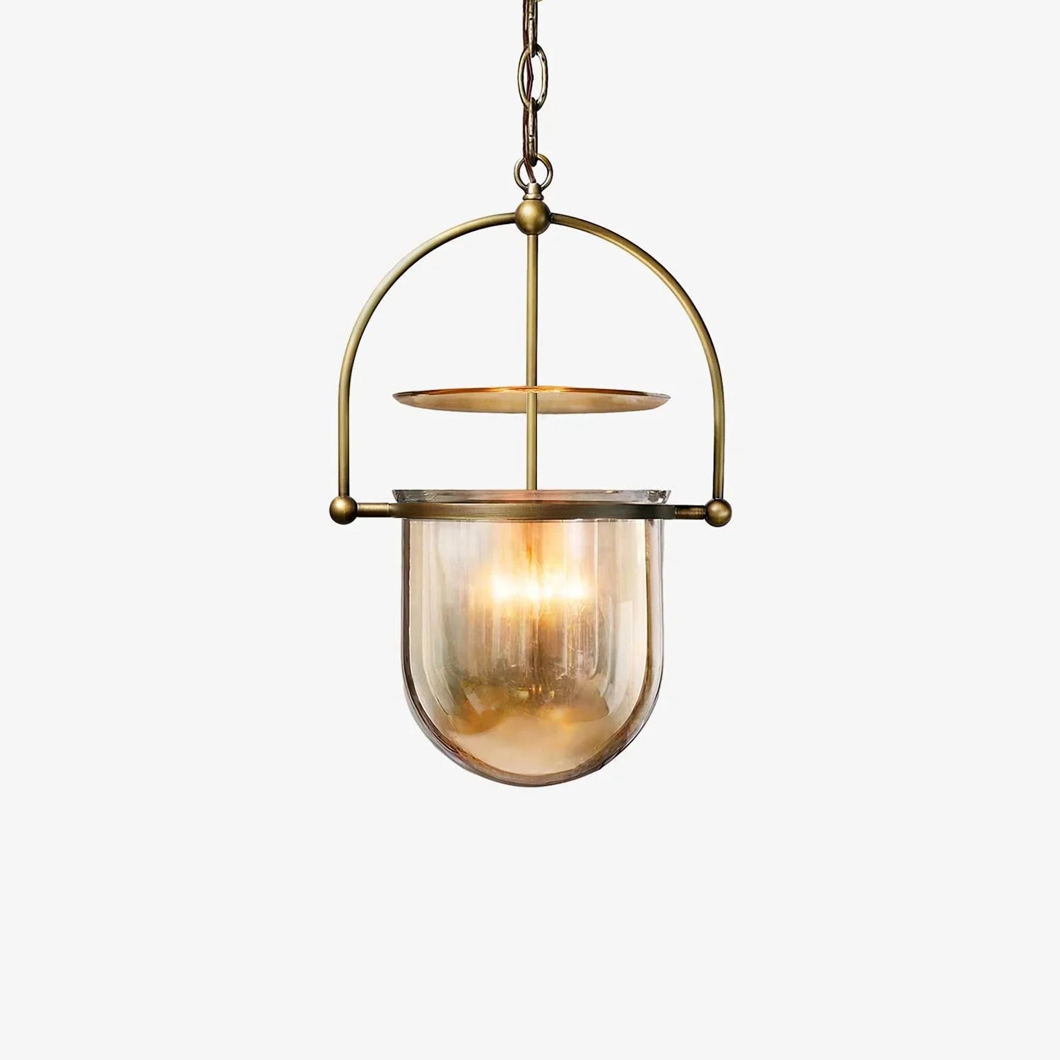 June Unusual  Glass Amber Clear Pendant Light
