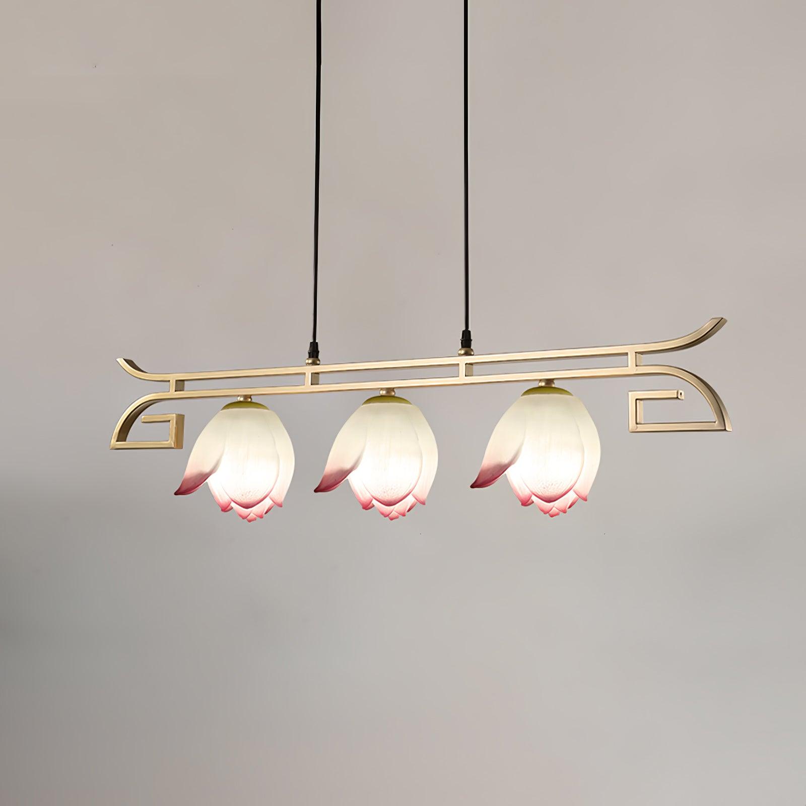 Lotus Oriental Resin Chandelier - Letslighting