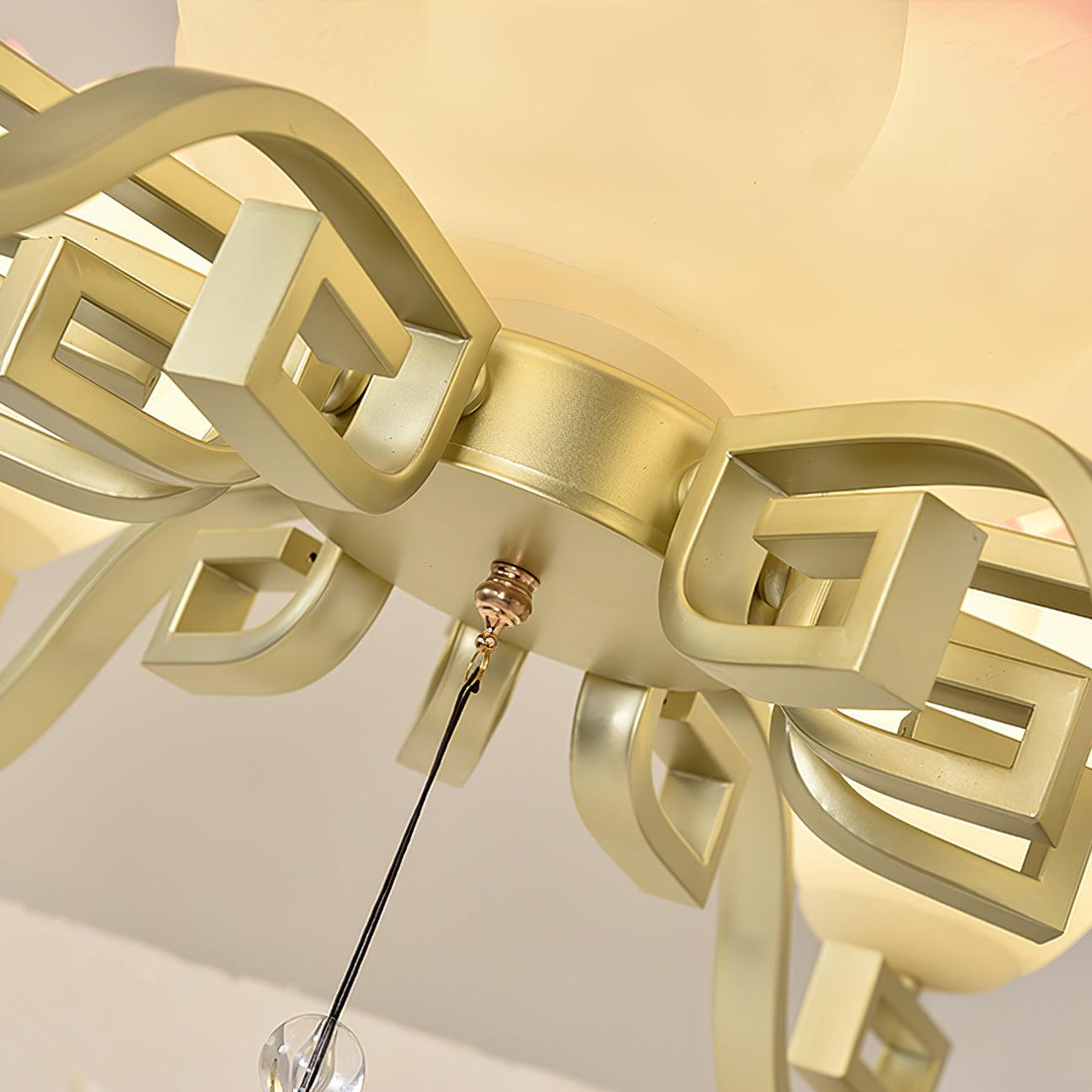 Lotus Oriental Resin Chandelier - Letslighting