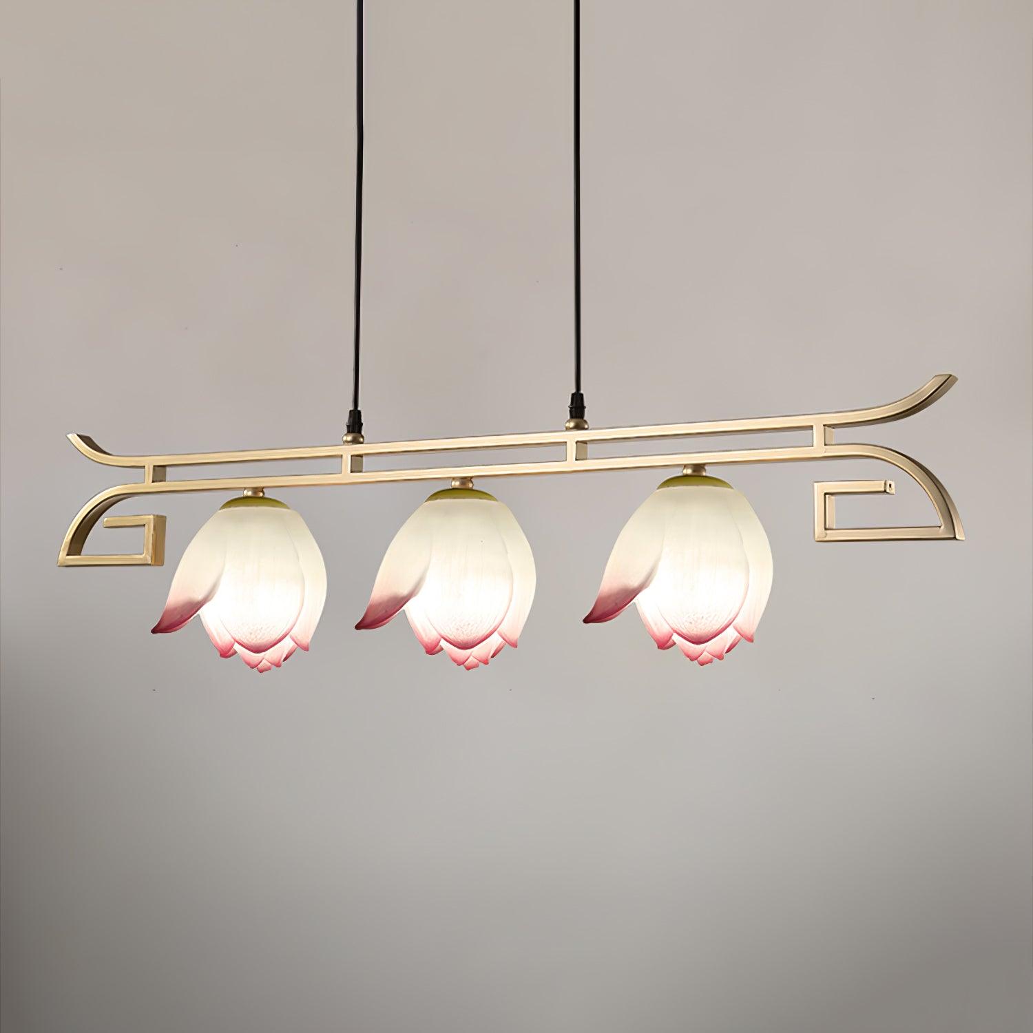 Lotus Oriental Resin Chandelier - Letslighting