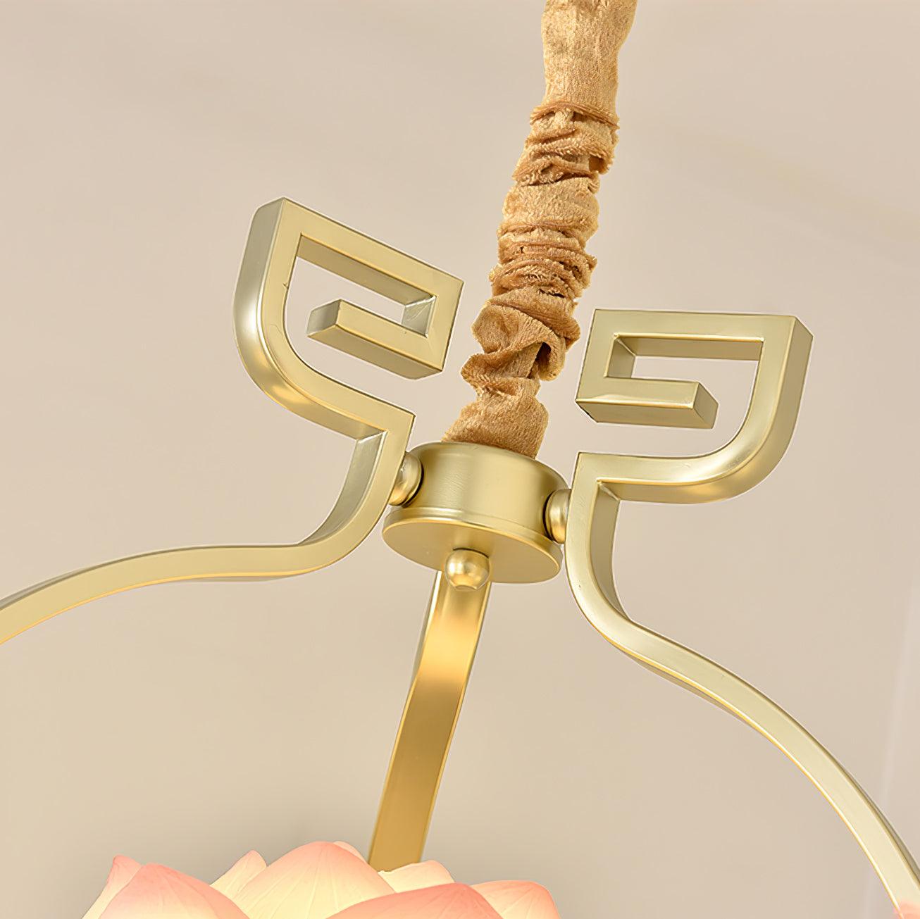 Lotus Oriental Resin Chandelier - Letslighting